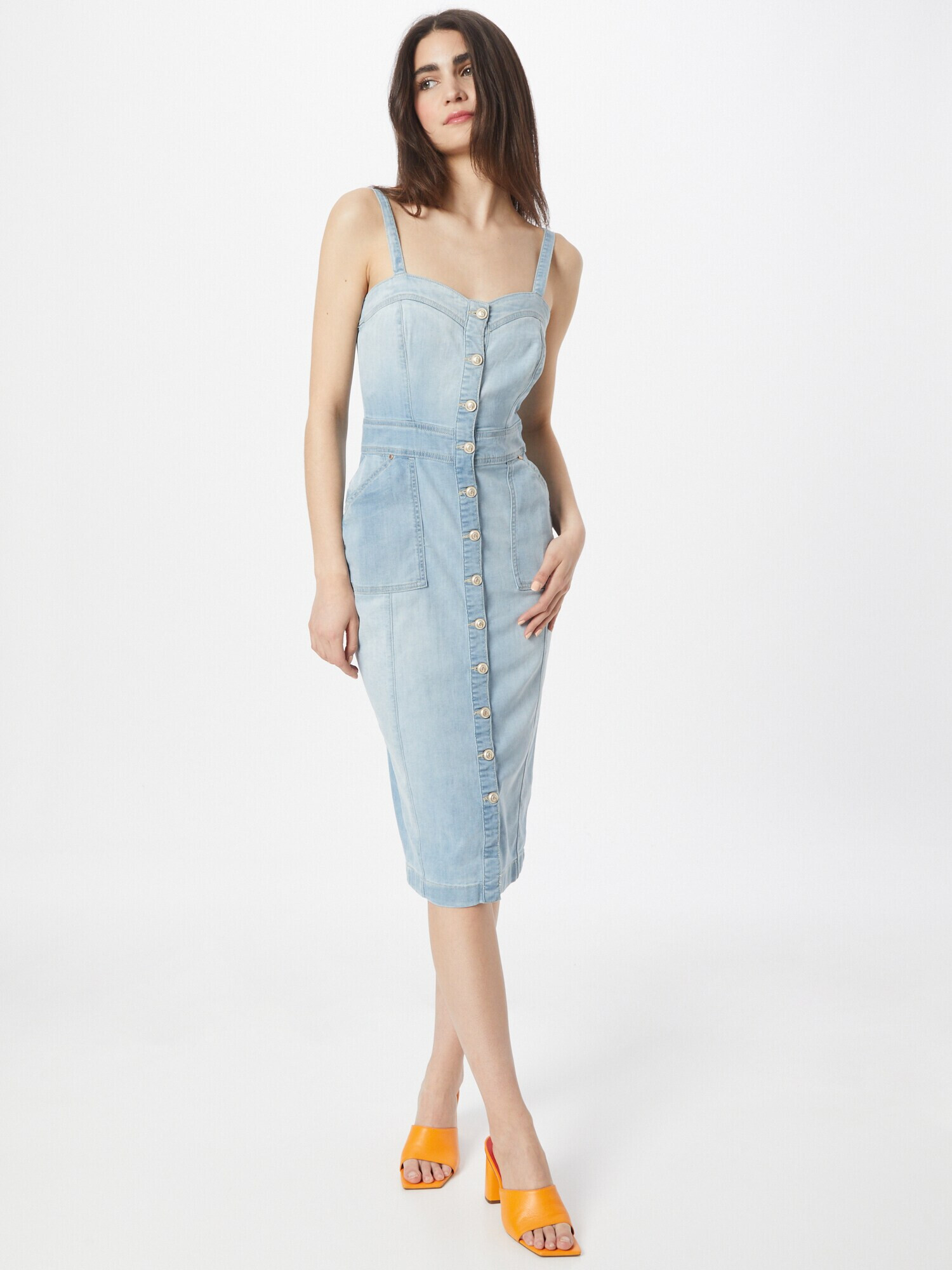 GUESS Rochie albastru denim - Pled.ro