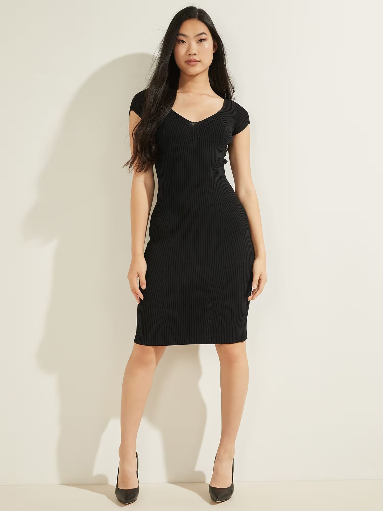 GUESS Rochie tricotat negru - Pled.ro