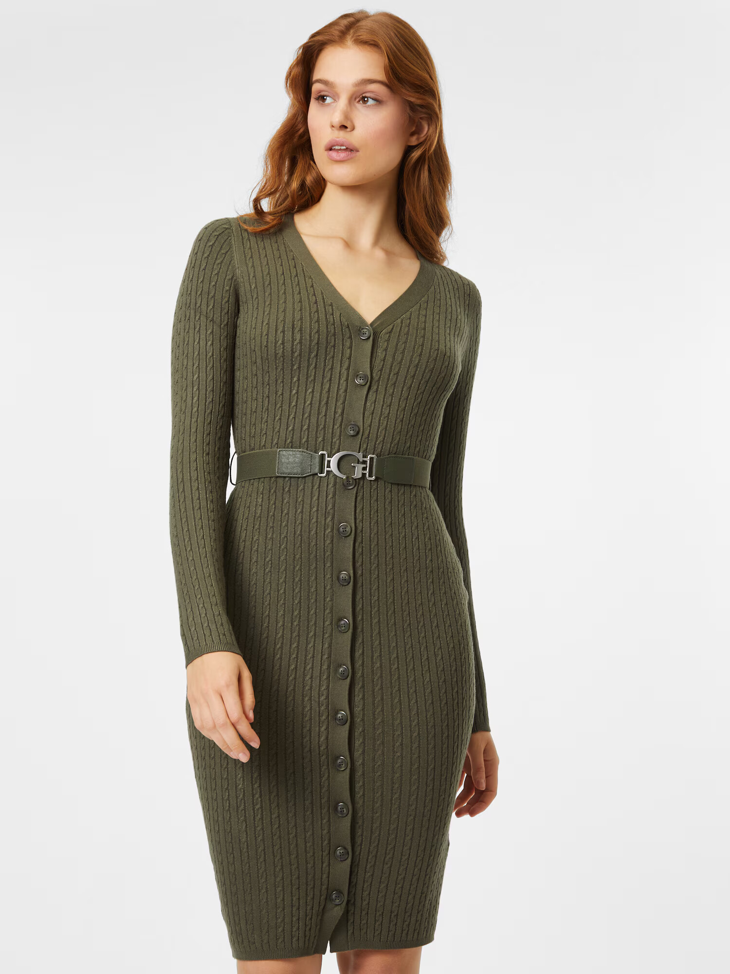 GUESS Rochie tricotat ombră / oliv - Pled.ro