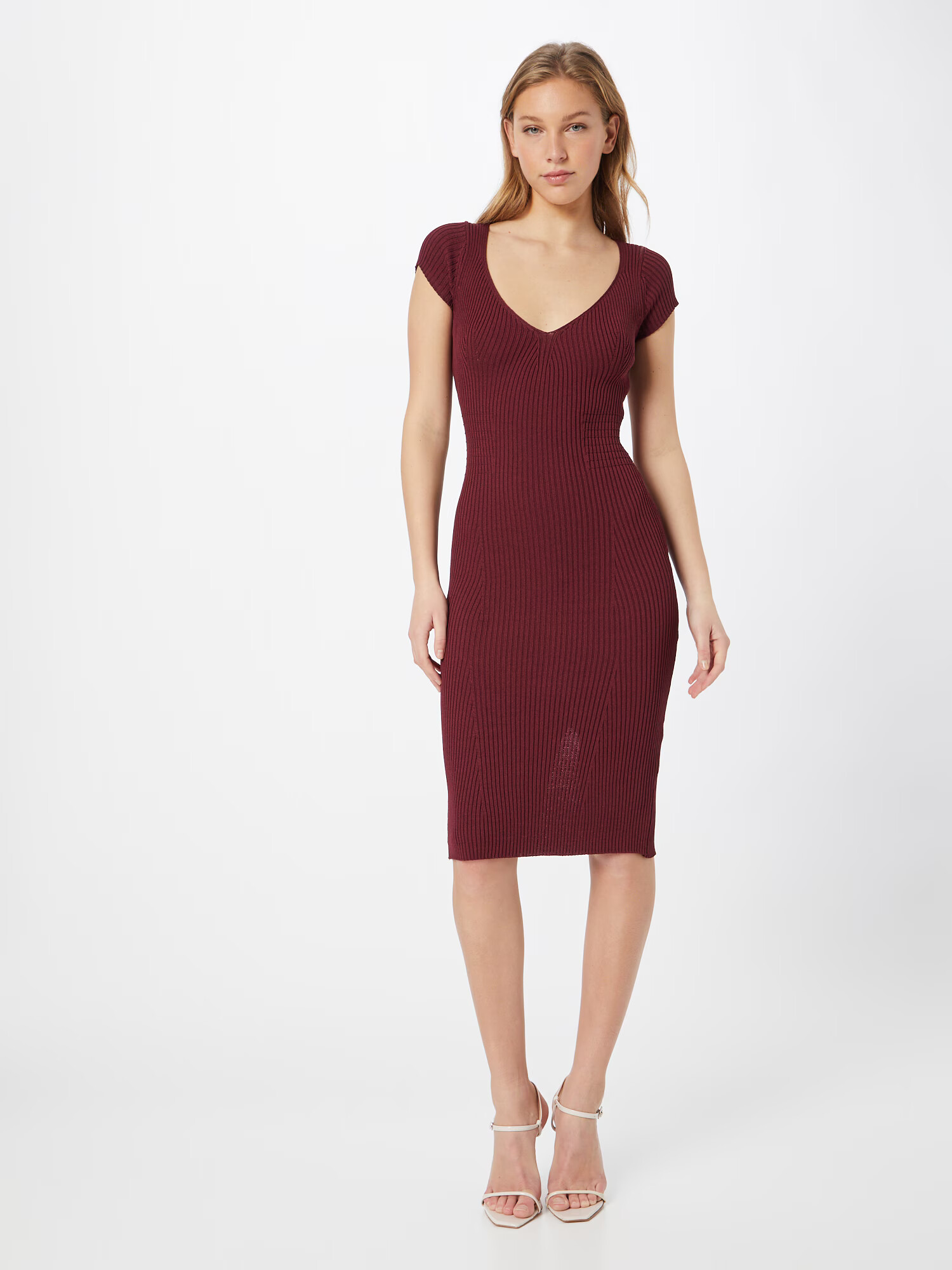 GUESS Rochie tricotat roșu vin - Pled.ro