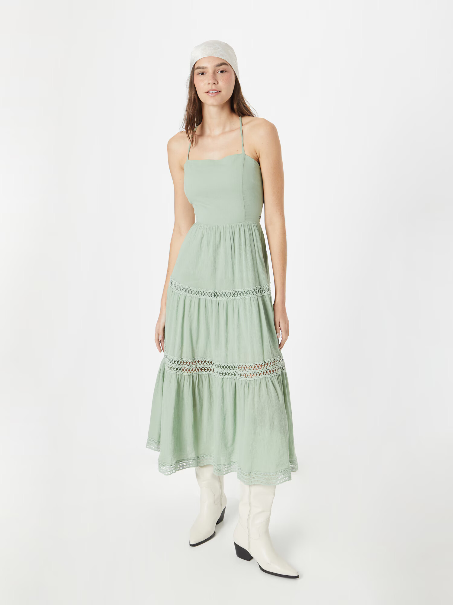 GUESS Rochie verde pastel - Pled.ro