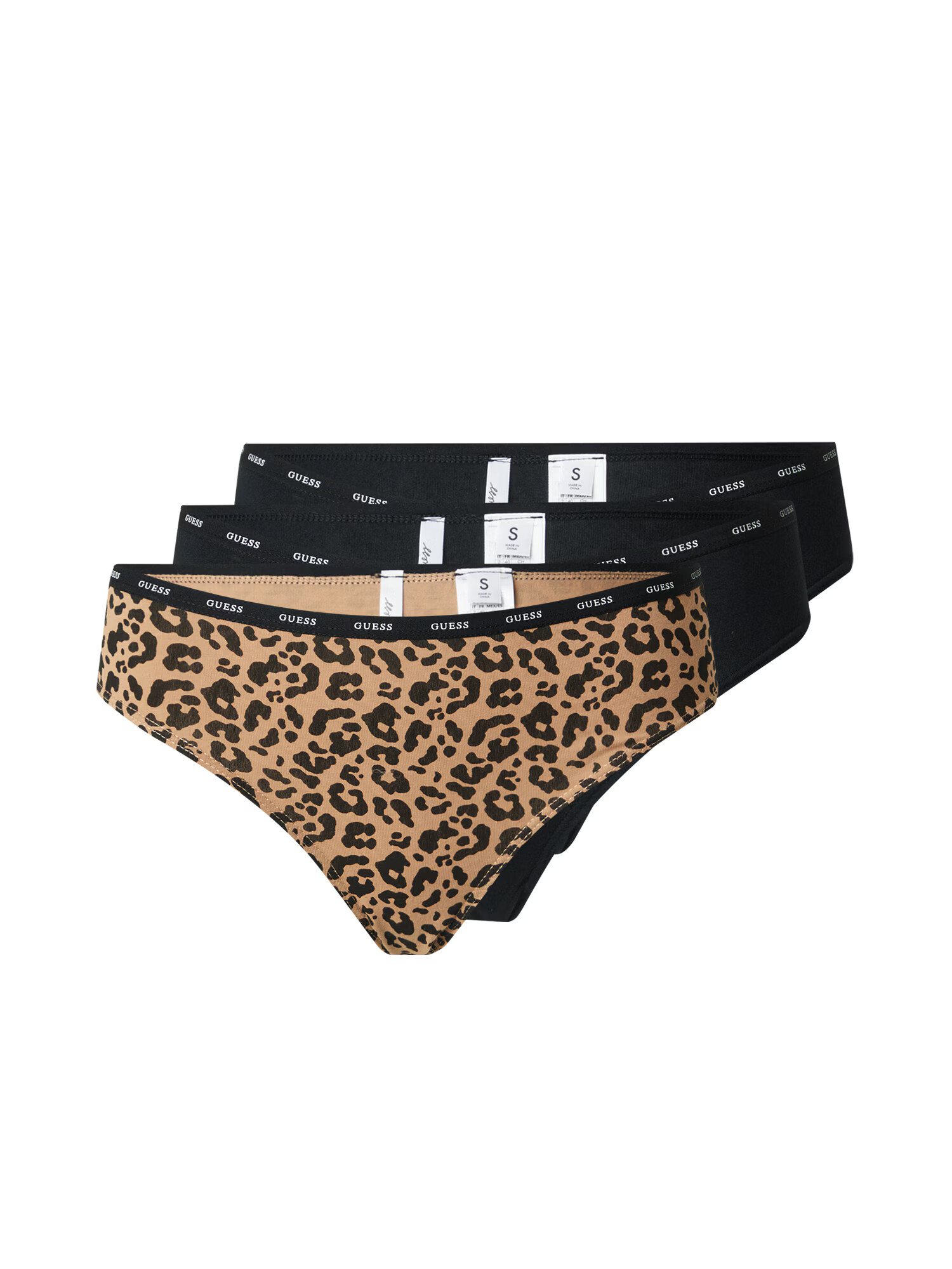 GUESS Slip nisipiu / negru / alb - Pled.ro