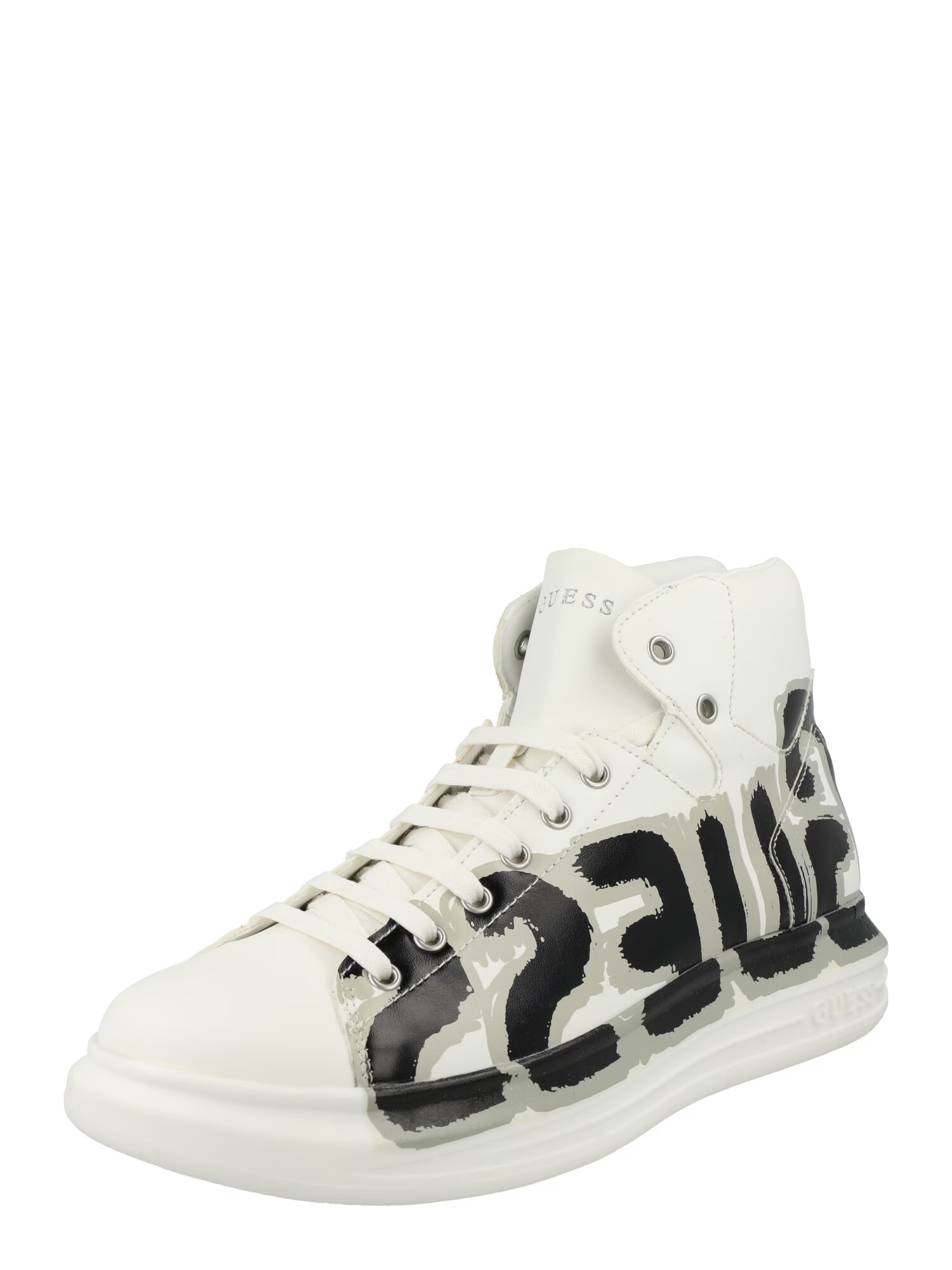 GUESS Sneaker înalt 'SALERNO' gri piatră / negru / alb natural - Pled.ro