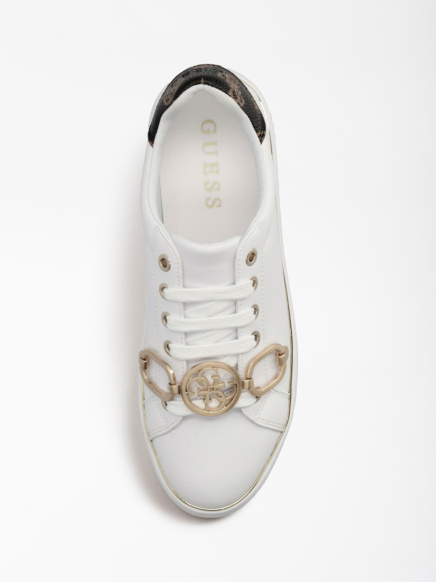 GUESS Sneaker low auriu / alb - Pled.ro