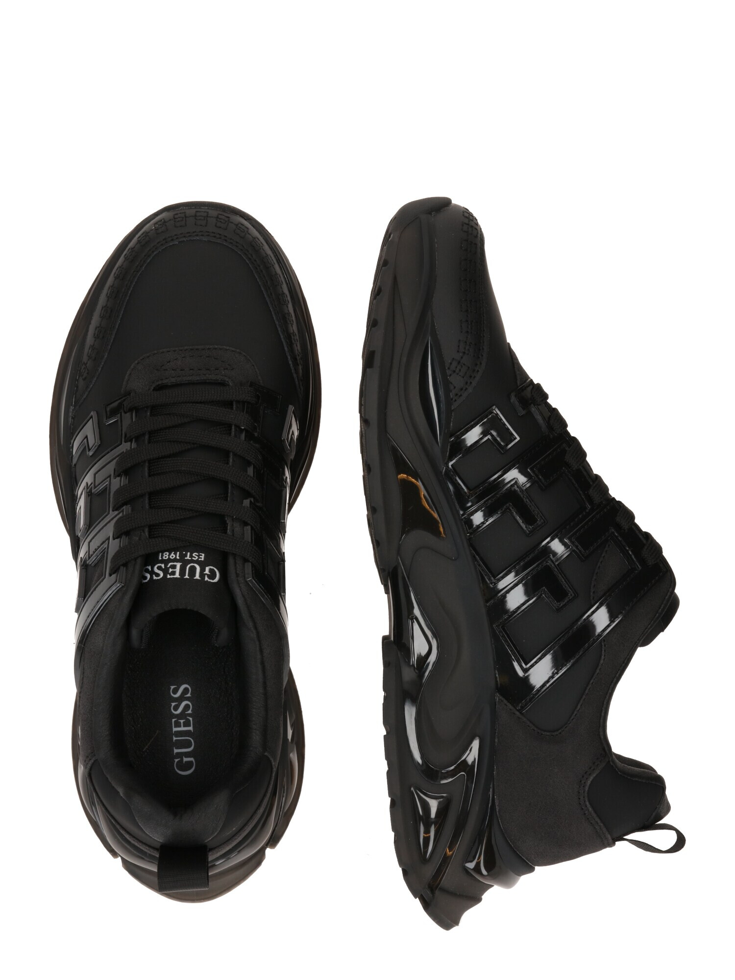 GUESS Sneaker low 'BELLUNO II' negru / alb - Pled.ro