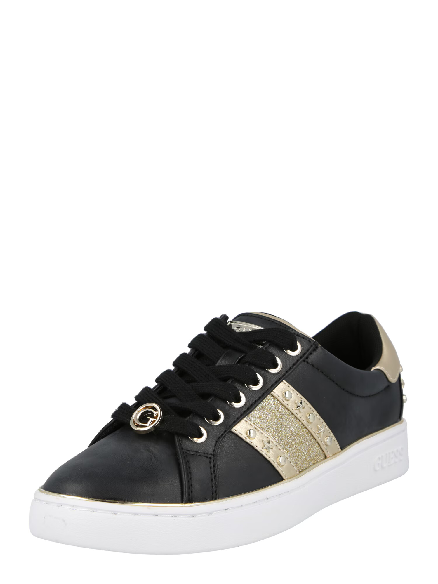 GUESS Sneaker low 'BEVLEE' auriu / negru - Pled.ro