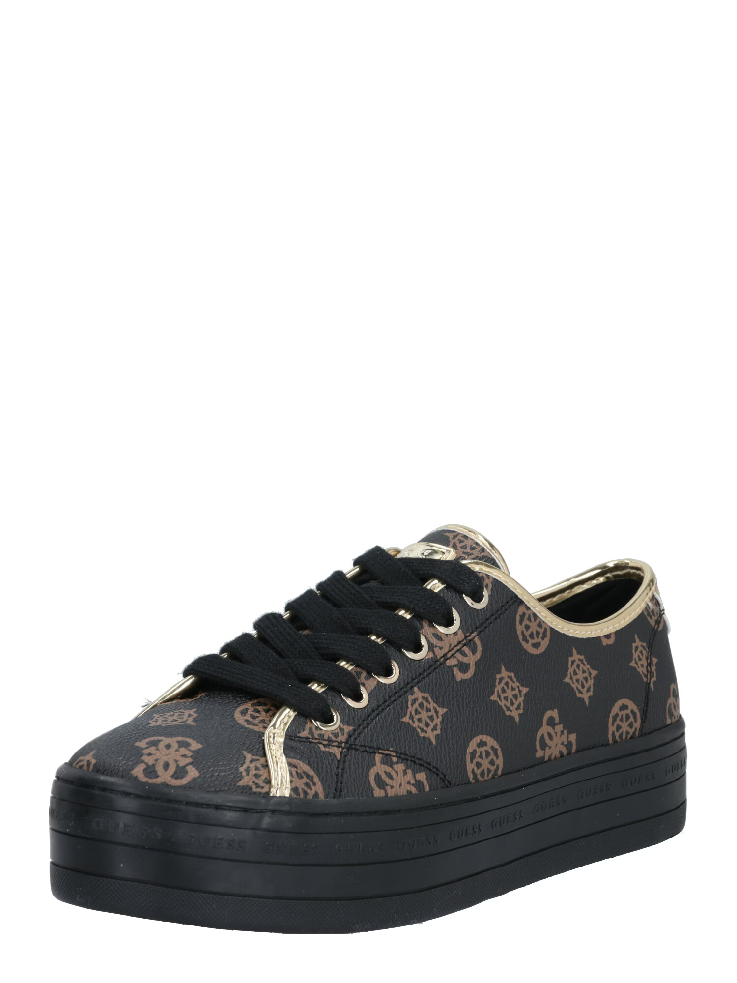 GUESS Sneaker low 'BUDDI2' maro / auriu / negru - Pled.ro