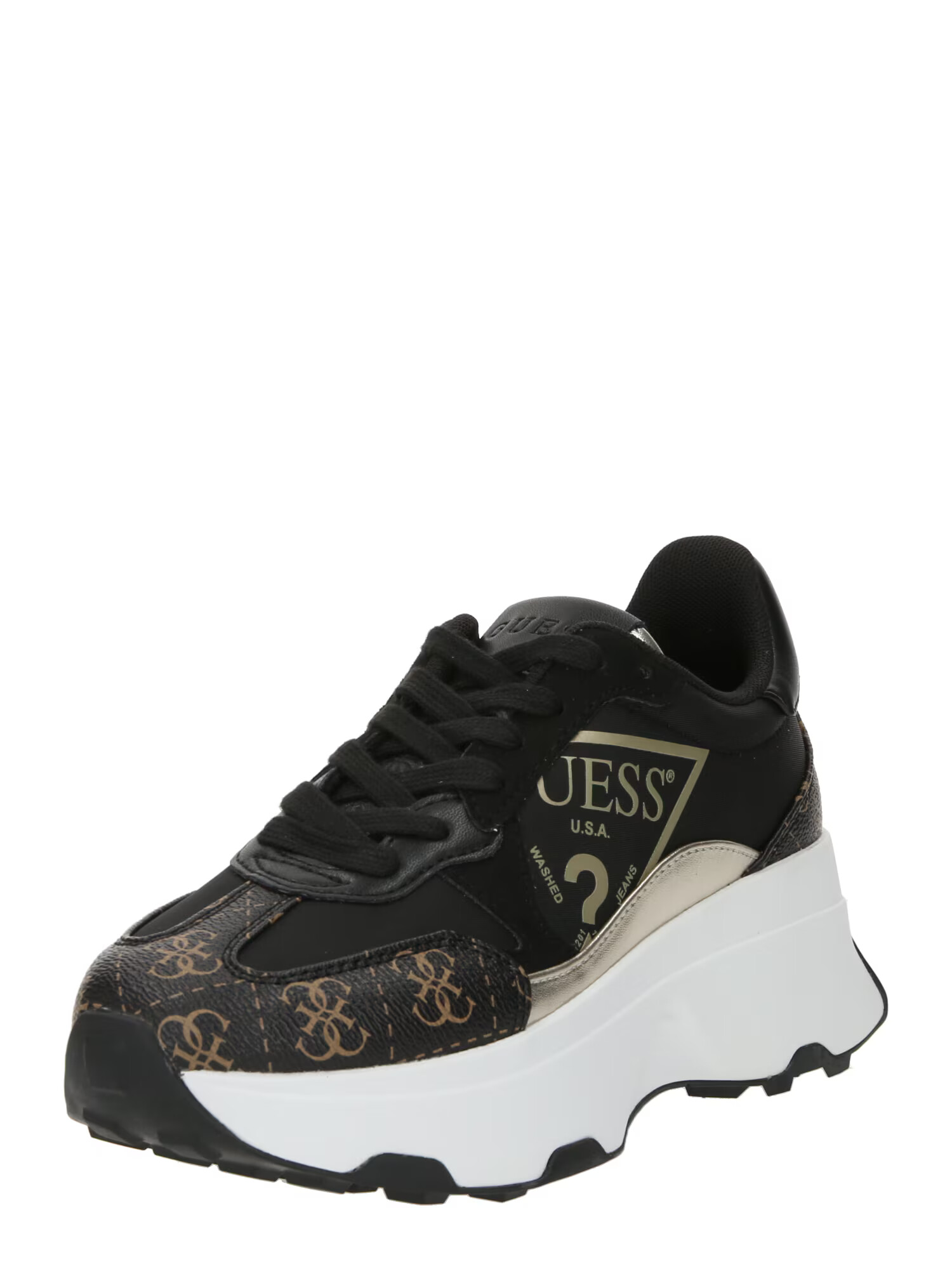 GUESS Sneaker low 'CALEBB5' maro caramel / auriu / negru - Pled.ro