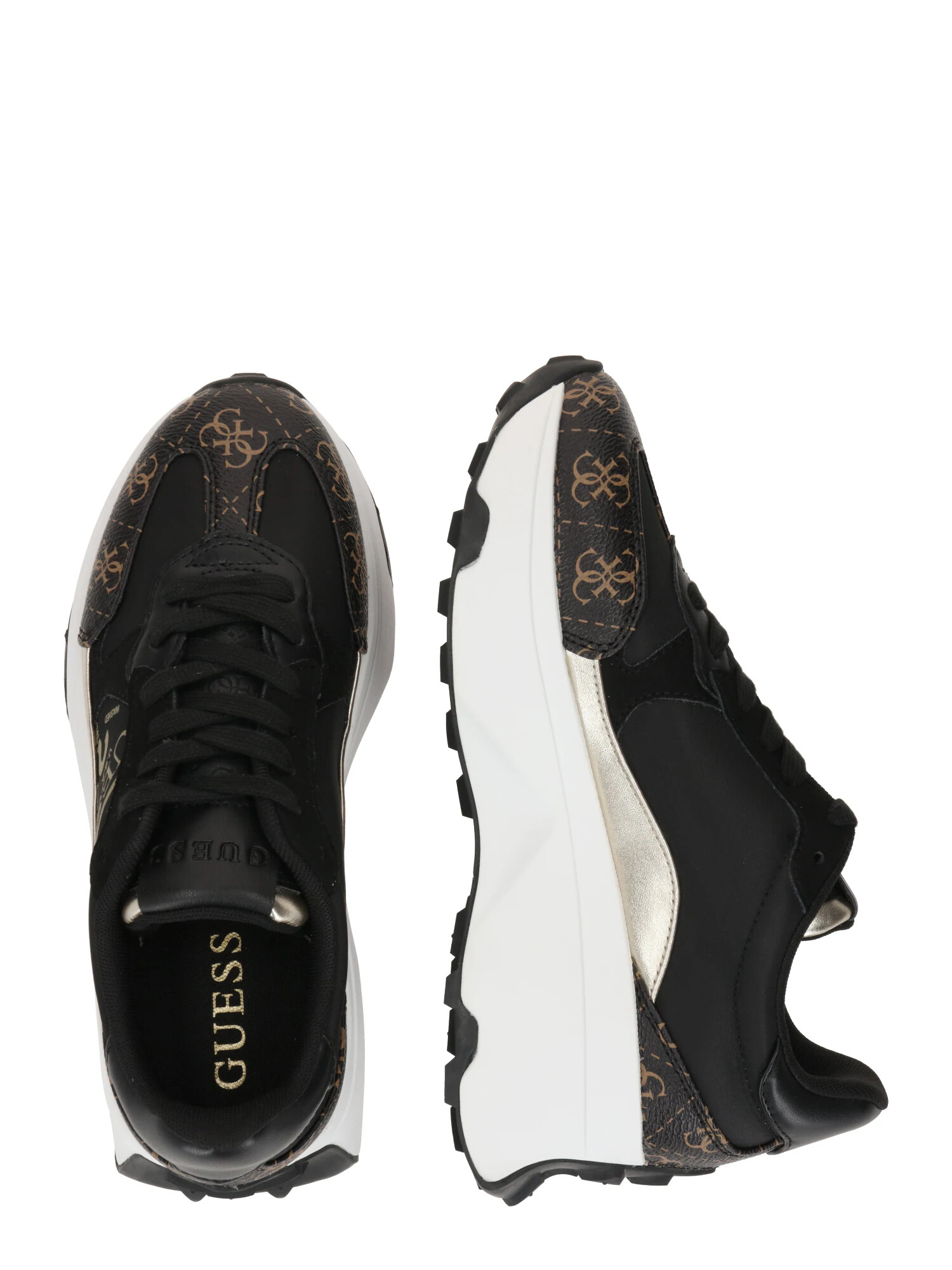 GUESS Sneaker low 'CALEBB5' maro caramel / auriu / negru - Pled.ro