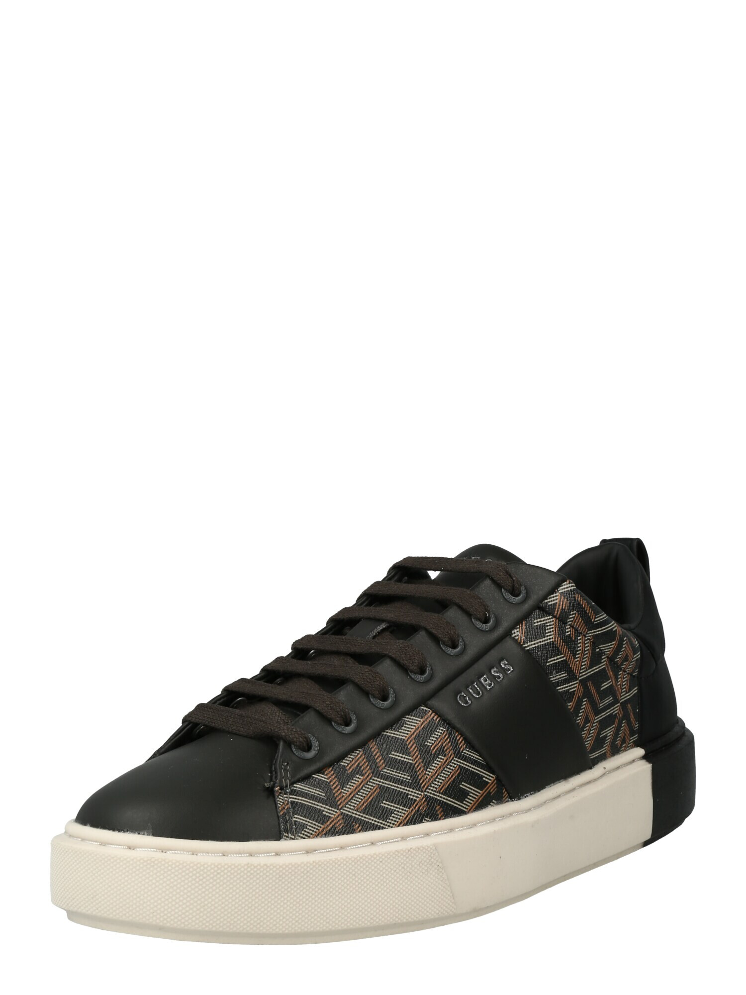 GUESS Sneaker low crem / maro caramel / negru - Pled.ro