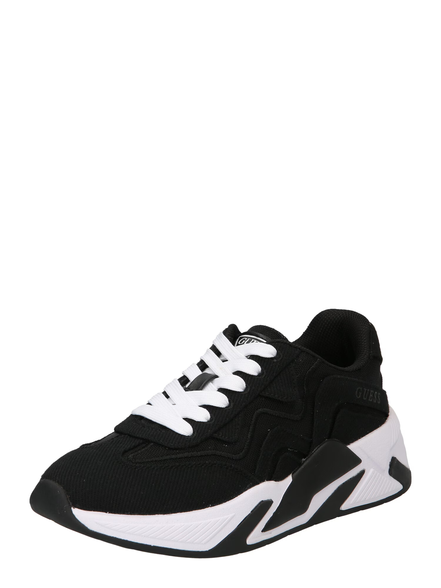 GUESS Sneaker low 'Enie' negru / alb - Pled.ro