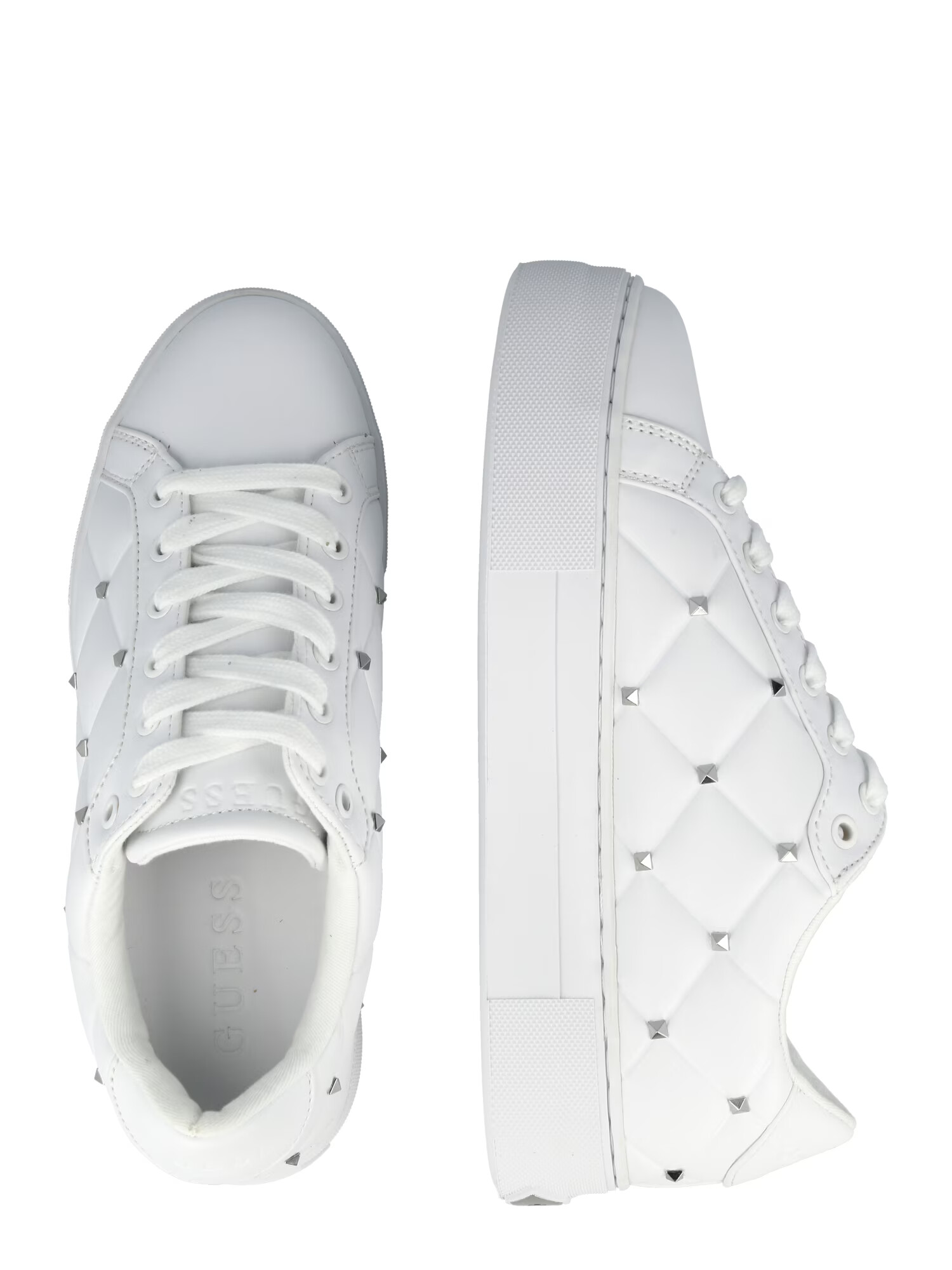 GUESS Sneaker low 'Garmini' argintiu / alb - Pled.ro