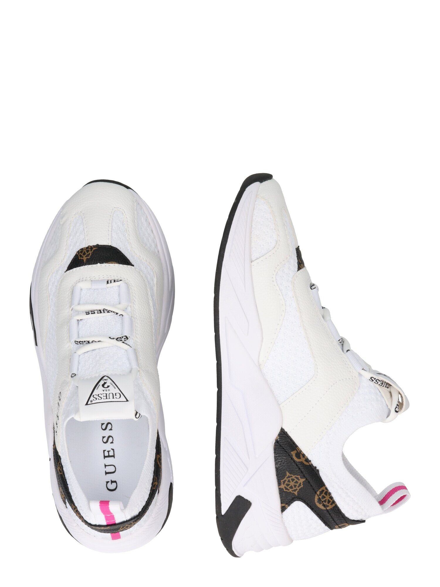 GUESS Sneaker low 'Geniver' maro / roșu vin / negru / alb - Pled.ro