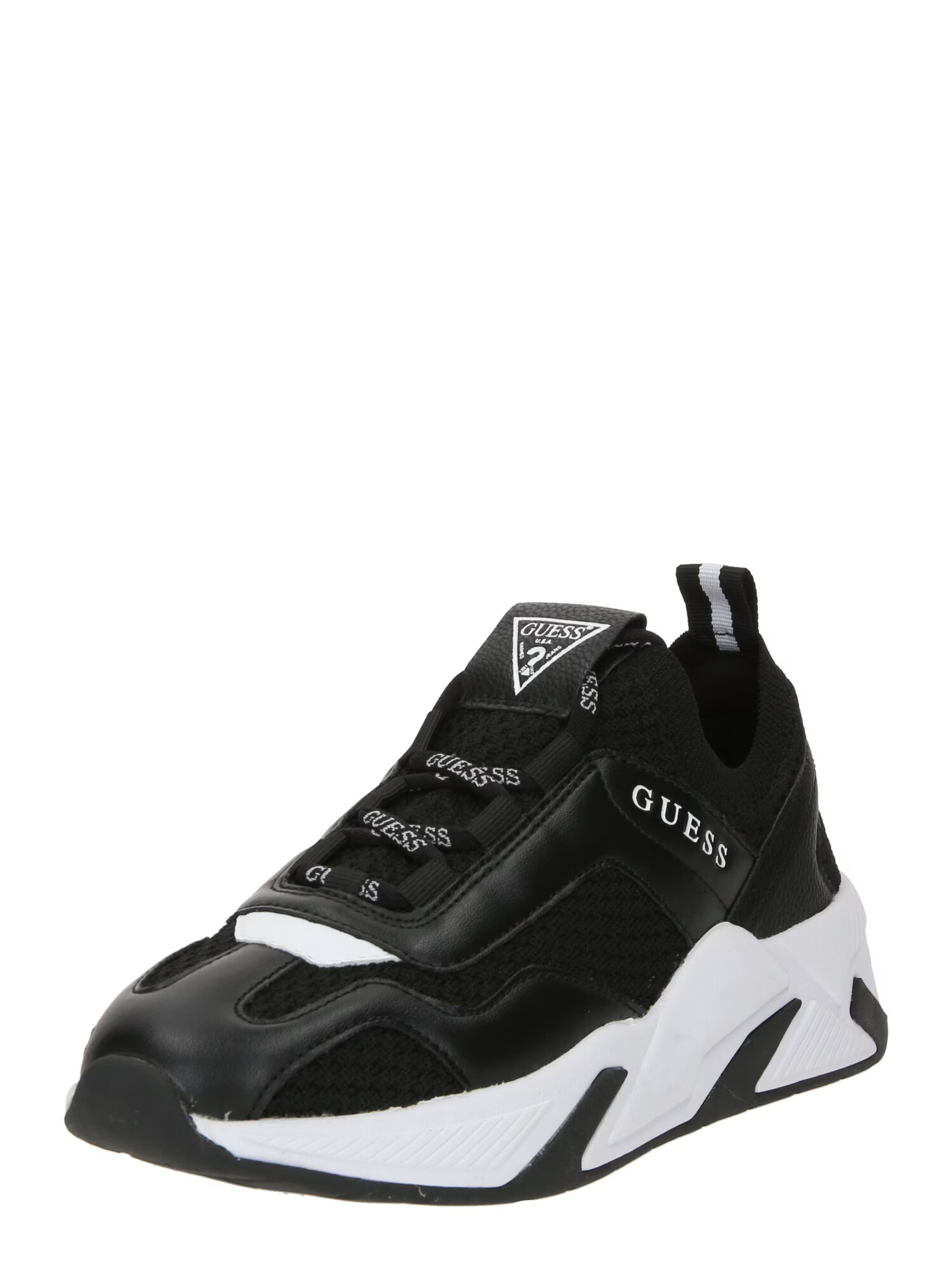 GUESS Sneaker low 'GENIVER2' negru / alb - Pled.ro