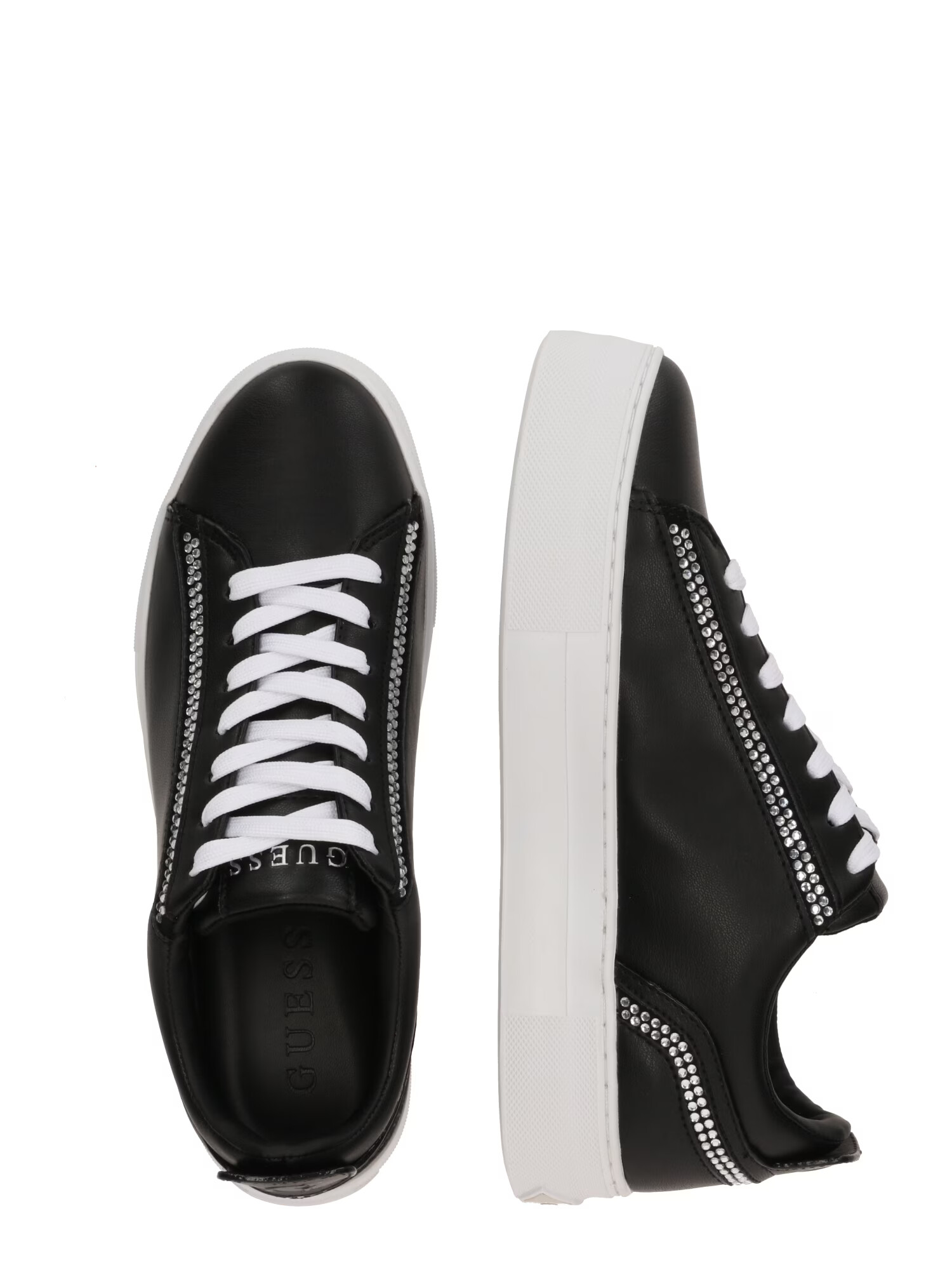 GUESS Sneaker low 'Gianele' negru / alb - Pled.ro