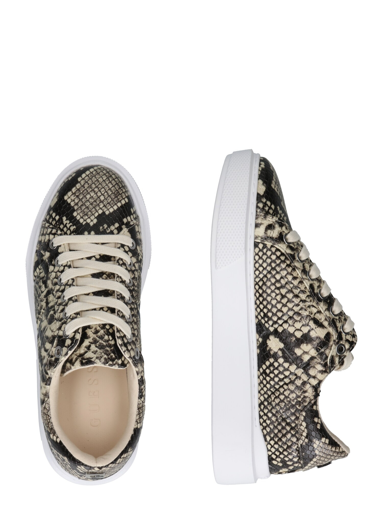 GUESS Sneaker low 'HILAN' bej / negru - Pled.ro