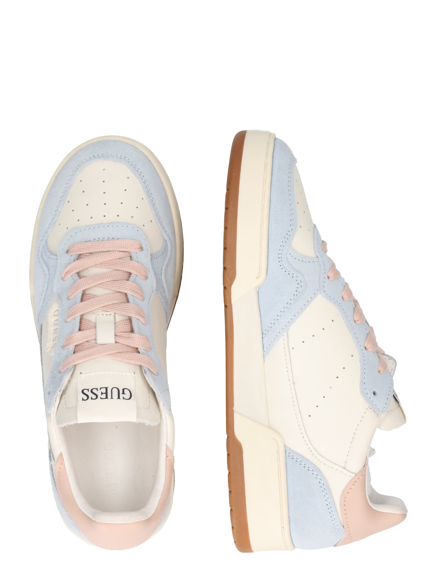 GUESS Sneaker low 'JINNY' bej deschis / albastru deschis / roz pal - Pled.ro