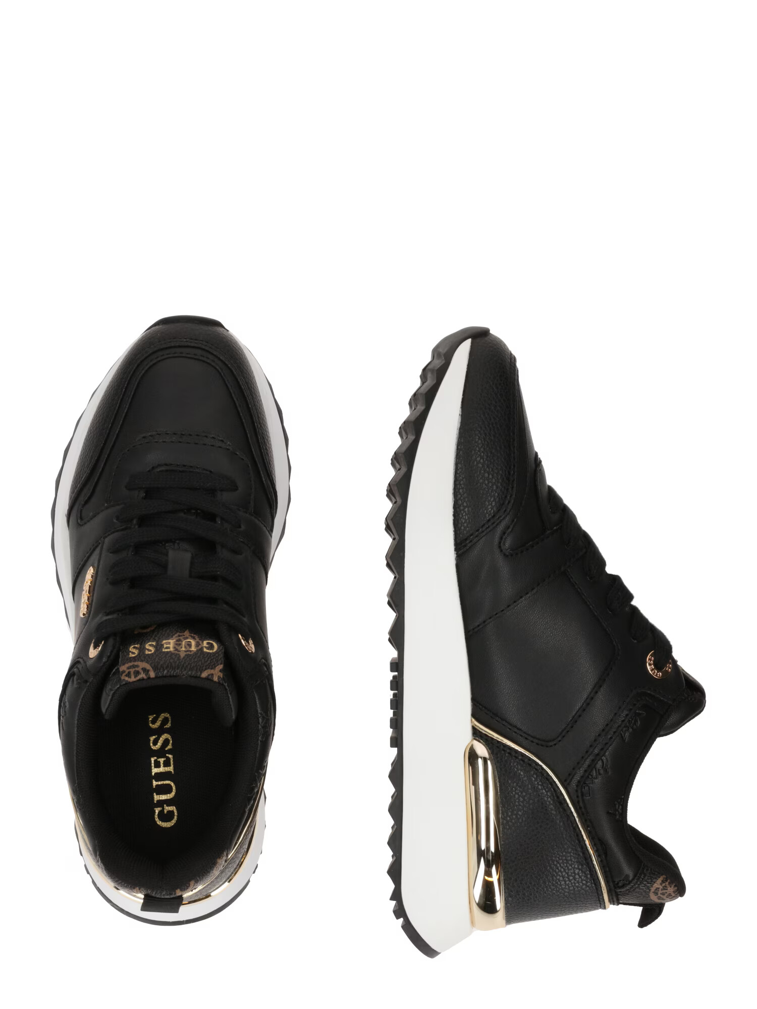 GUESS Sneaker low 'KADDY' auriu / negru - Pled.ro