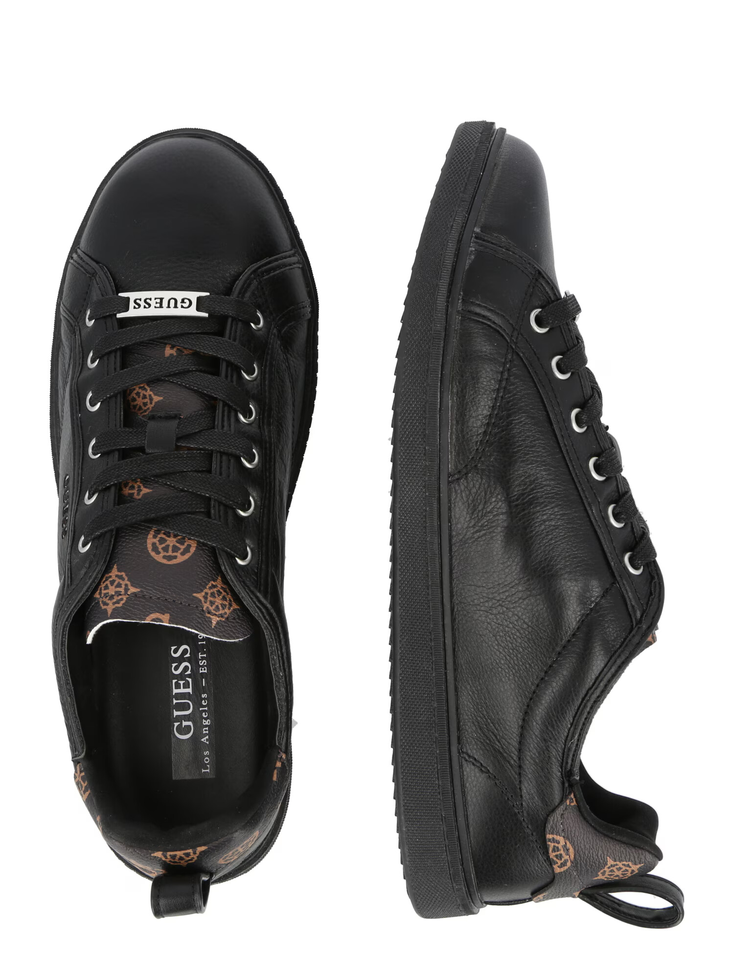 GUESS Sneaker low 'LAGUNA II' maro / negru - Pled.ro