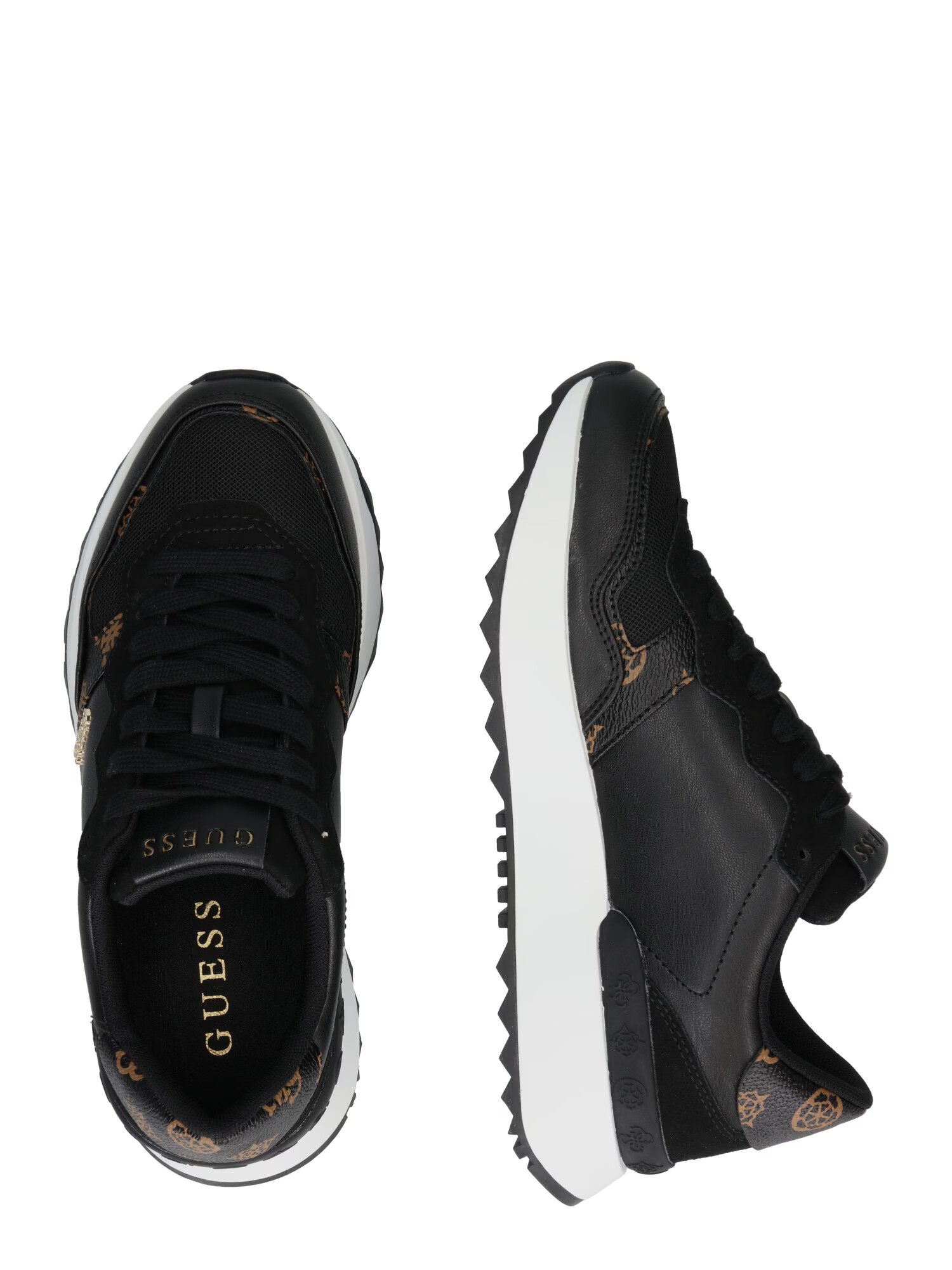 GUESS Sneaker low maro deschis / negru - Pled.ro