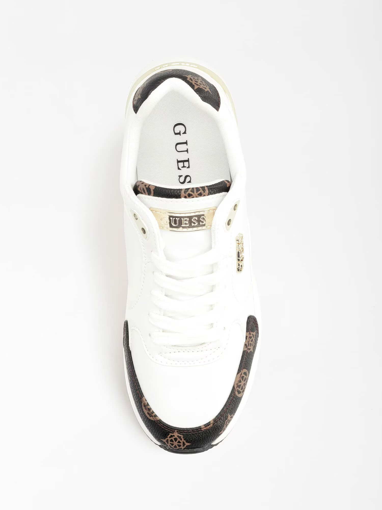 GUESS Sneaker low maro / maro închis / alb - Pled.ro