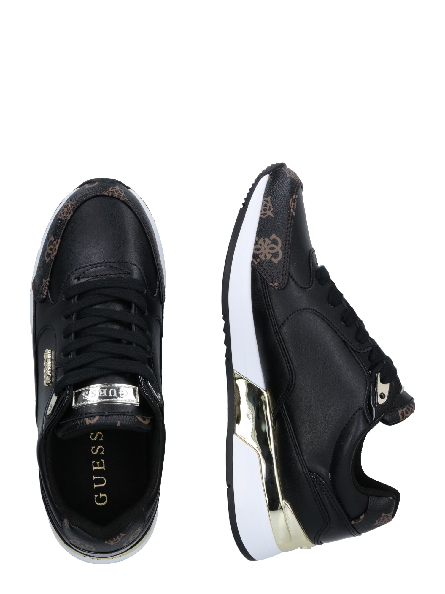 GUESS Sneaker low maro / auriu / negru - Pled.ro