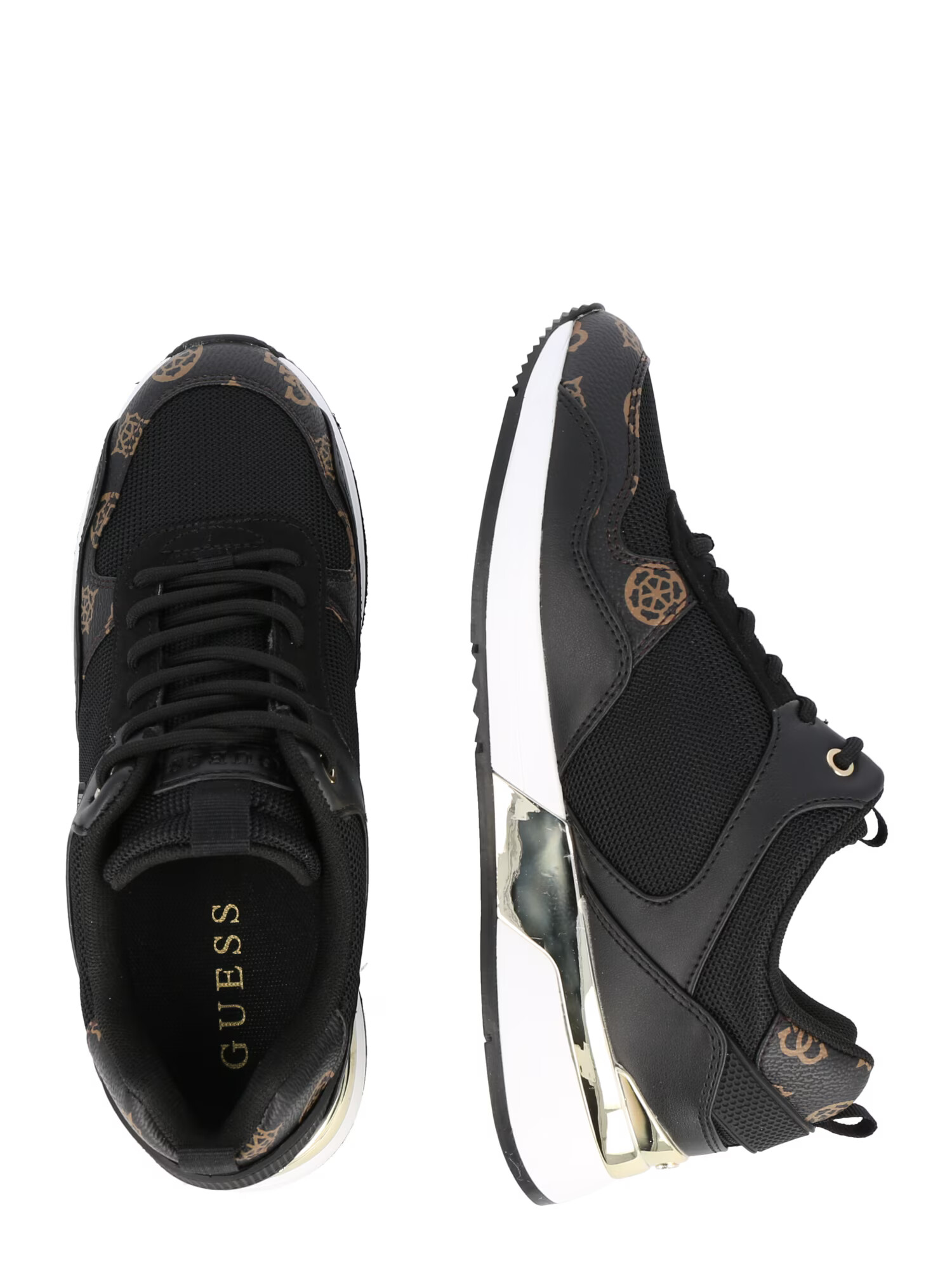 GUESS Sneaker low 'METZ' maro / negru - Pled.ro