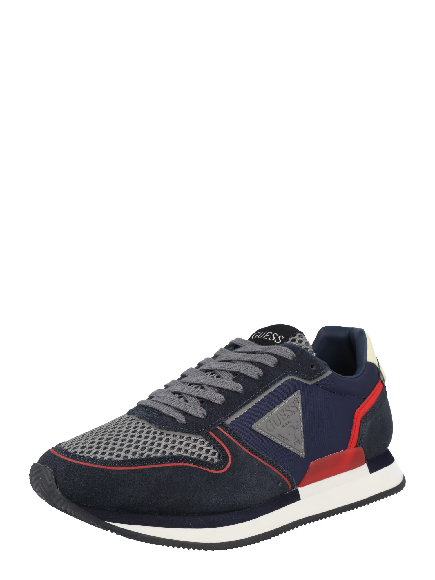 GUESS Sneaker low 'POTENZA' bleumarin / gri închis / roși aprins - Pled.ro