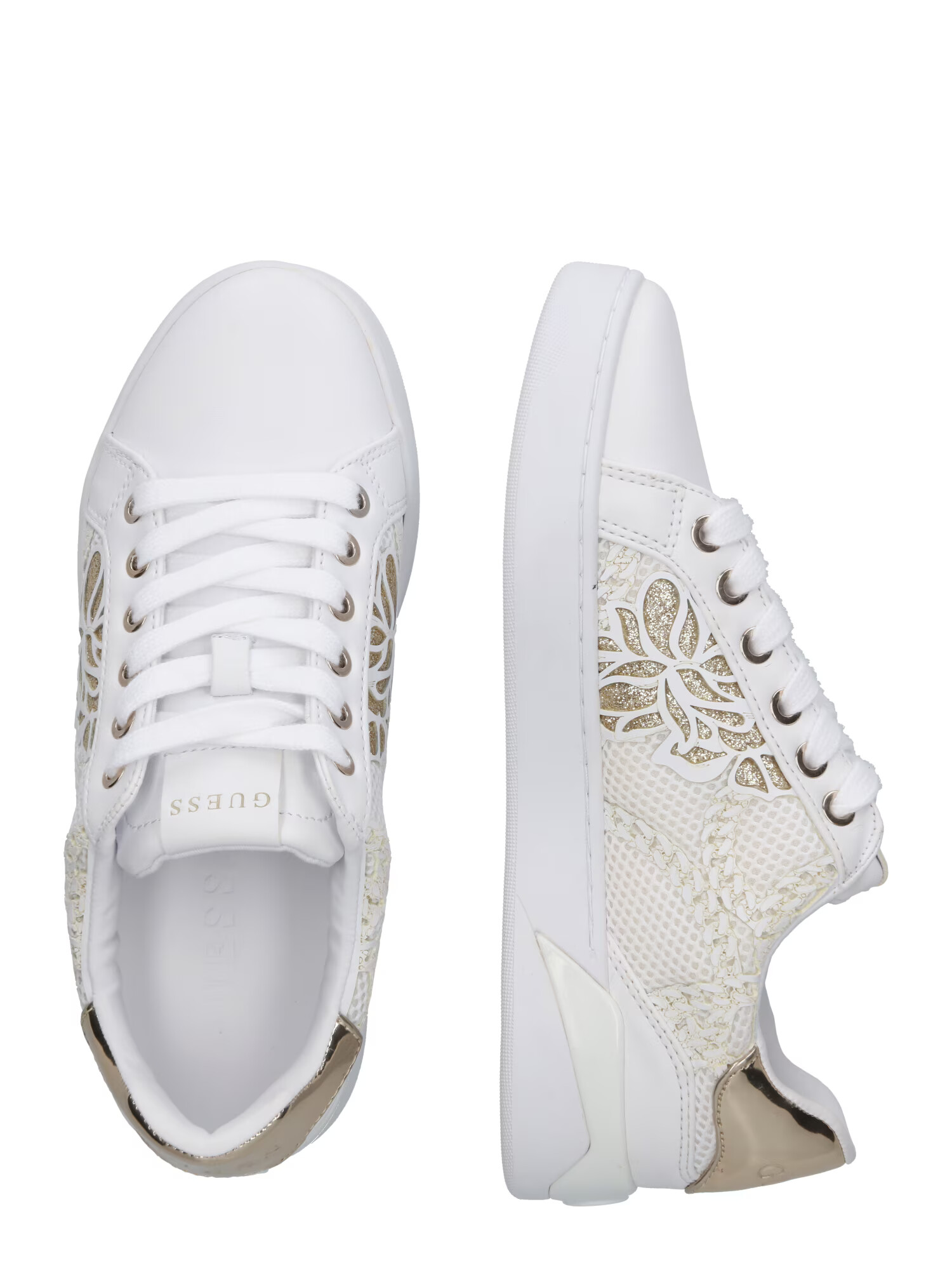 GUESS Sneaker low 'REFRESH2' auriu / alb - Pled.ro