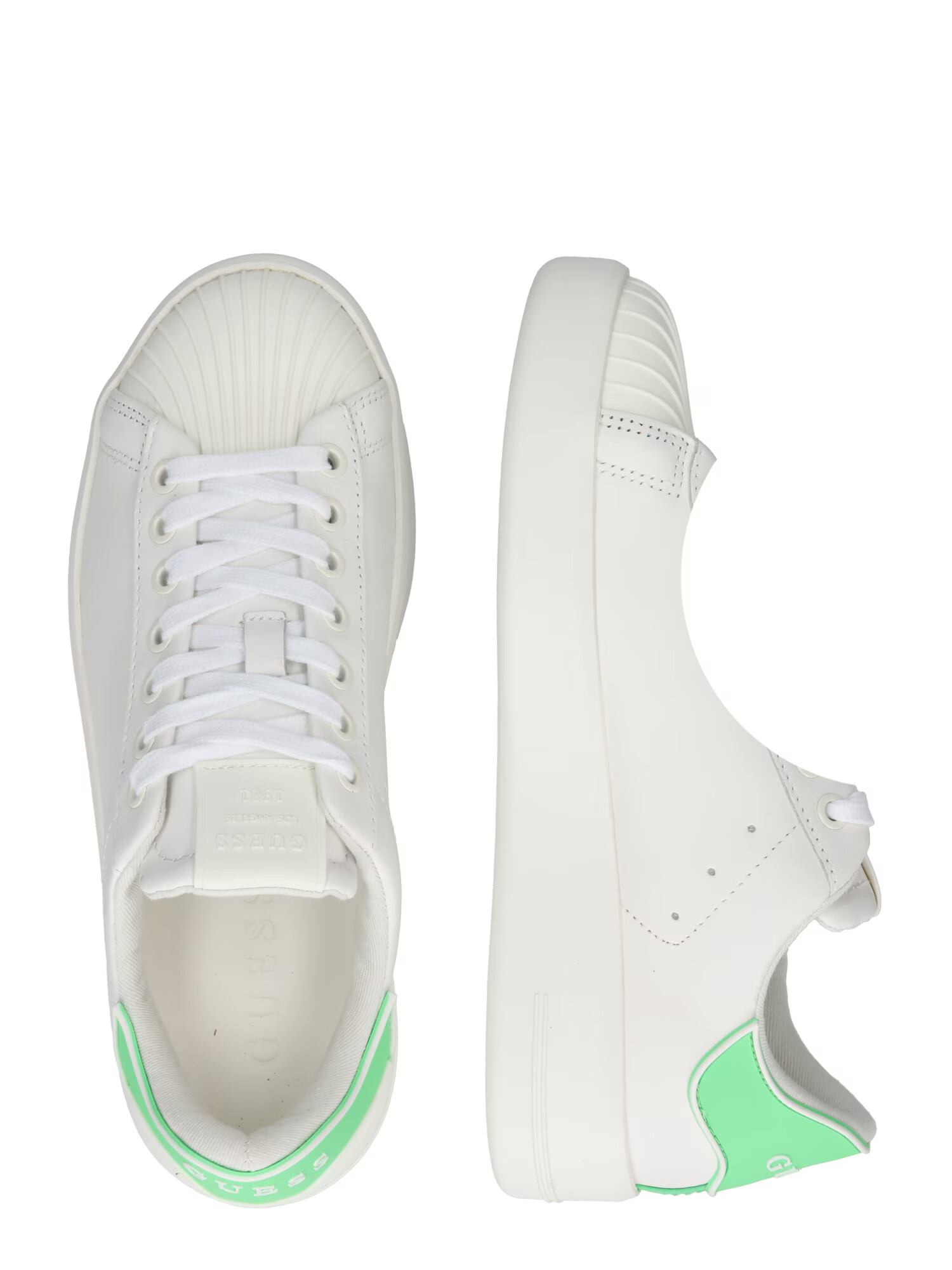 GUESS Sneaker low 'ROCKIES6' verde deschis / alb - Pled.ro