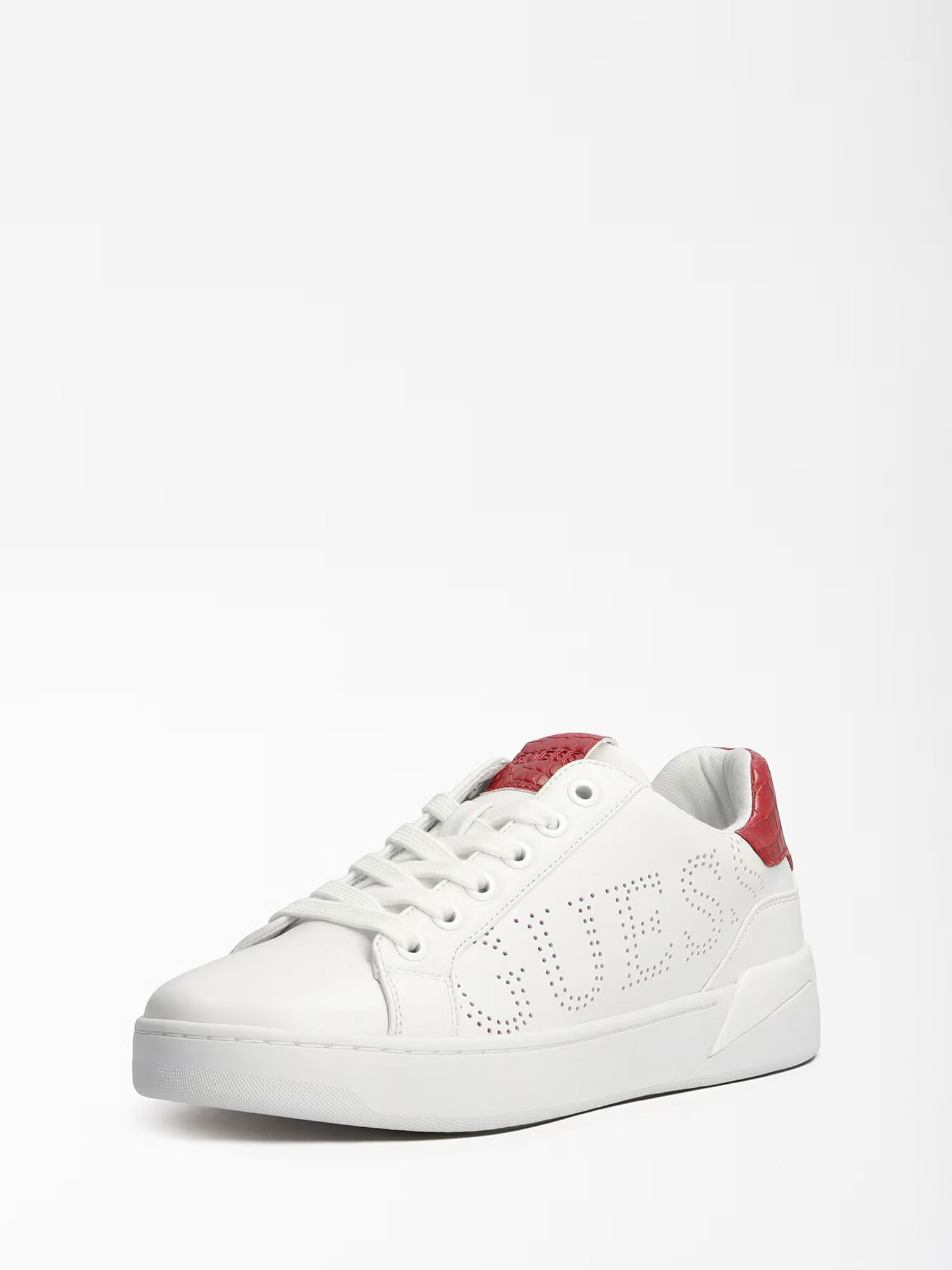 GUESS Sneaker low 'RORIA' sângeriu / alb - Pled.ro