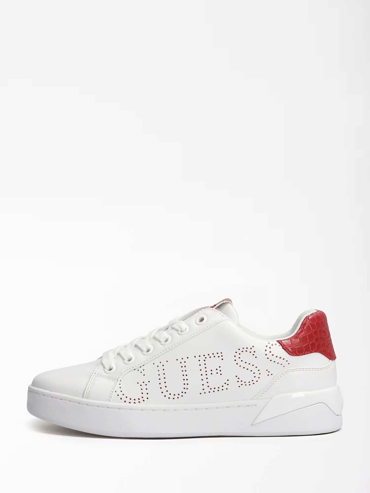 GUESS Sneaker low 'RORIA' sângeriu / alb - Pled.ro