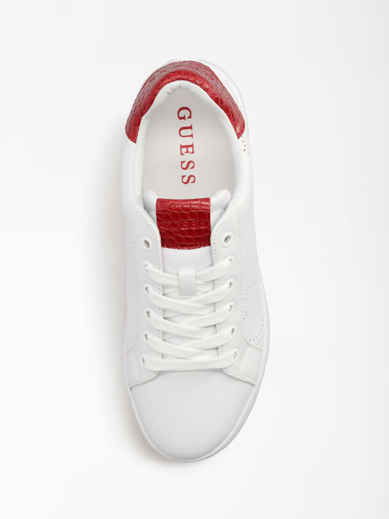 GUESS Sneaker low 'RORIA' sângeriu / alb - Pled.ro