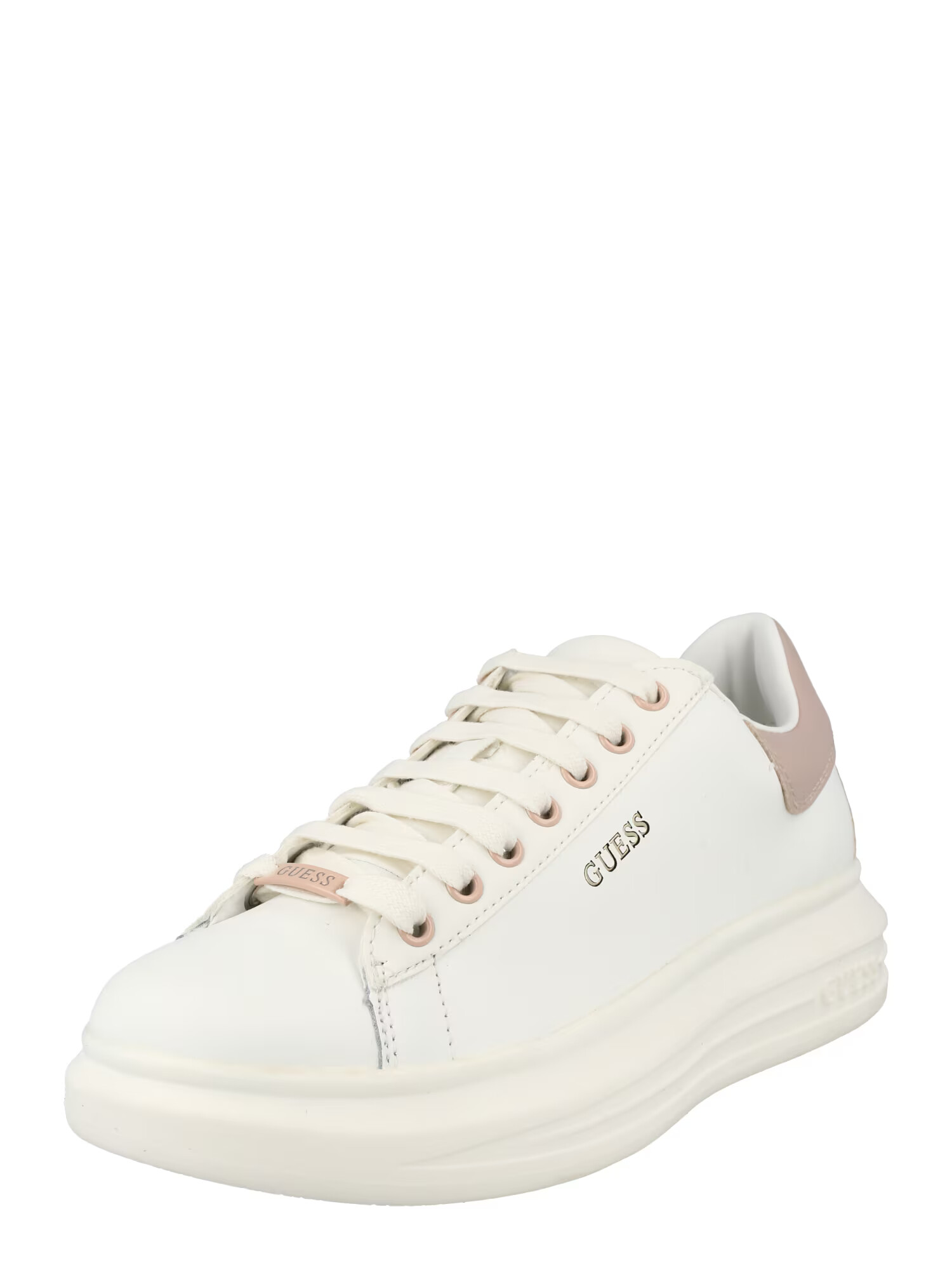 GUESS Sneaker low 'Salerno' auriu / roz pastel / alb - Pled.ro