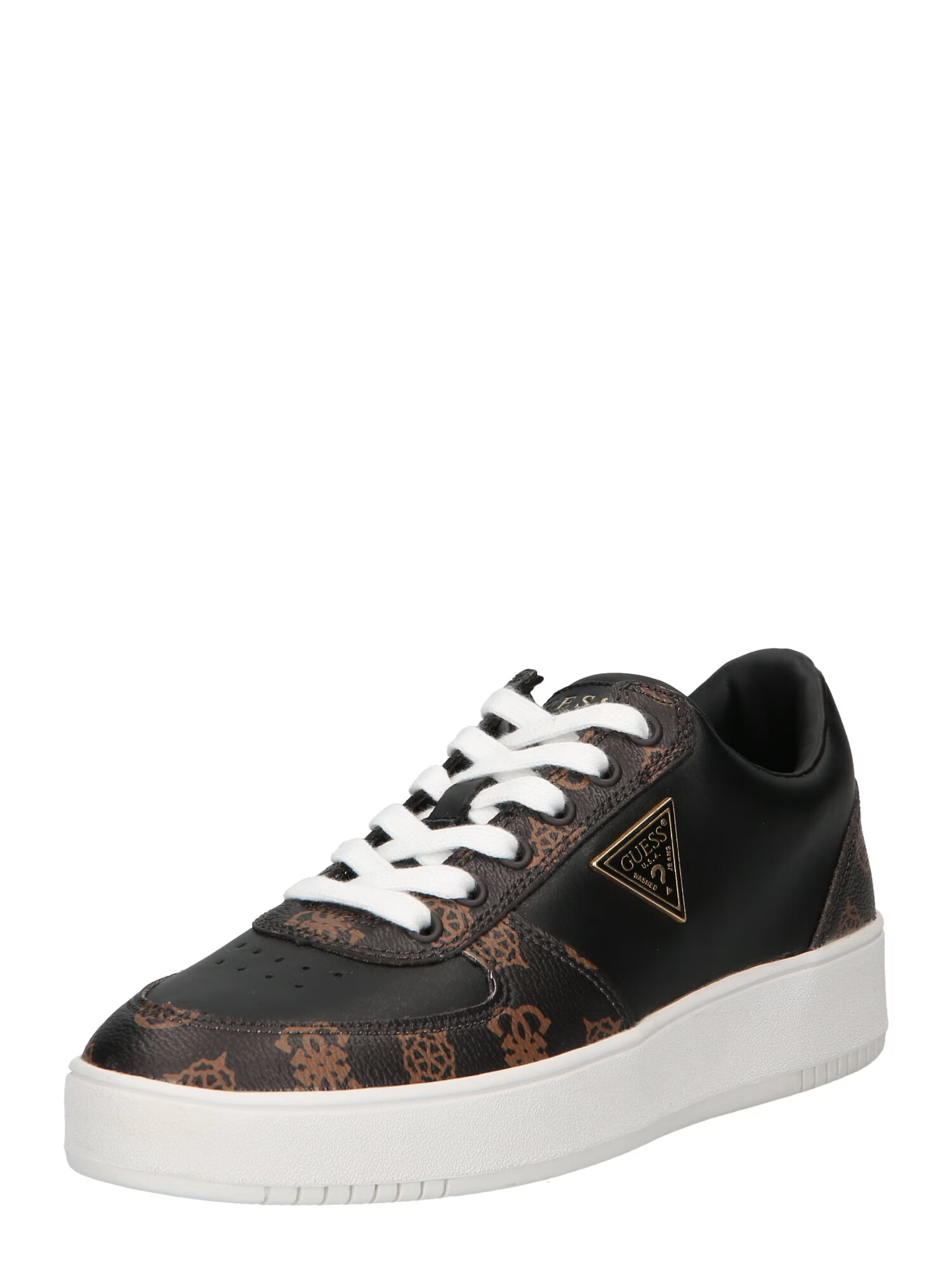 GUESS Sneaker low 'SIDNY' maro deschis / negru - Pled.ro