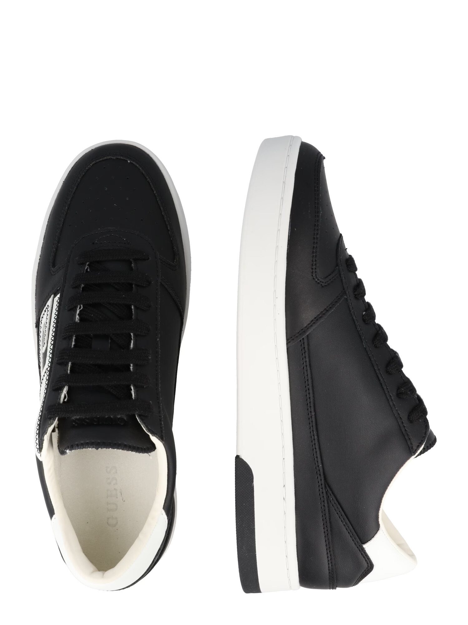 GUESS Sneaker low 'Silea' negru / alb - Pled.ro