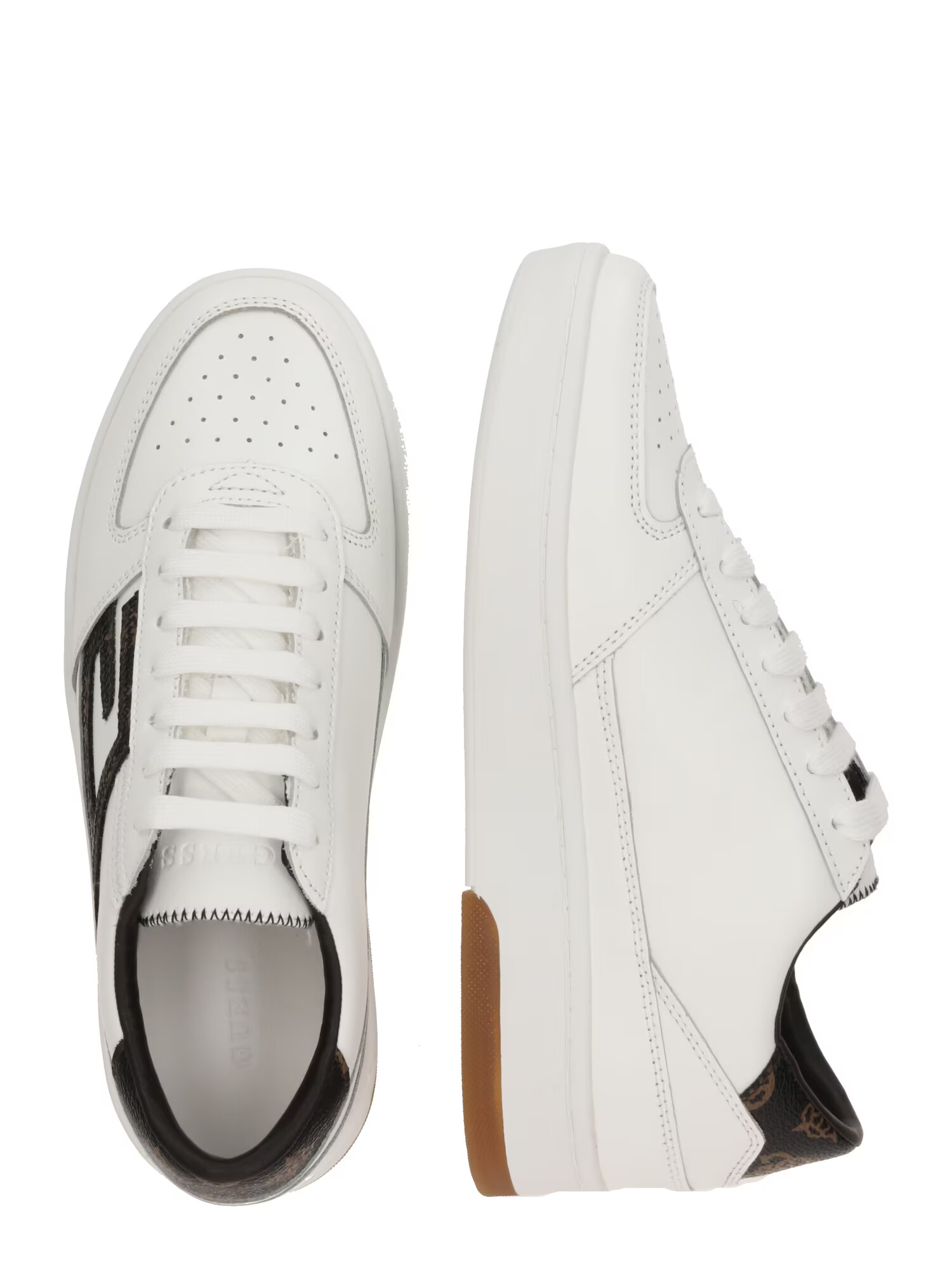 GUESS Sneaker low 'Silina' negru / alb - Pled.ro