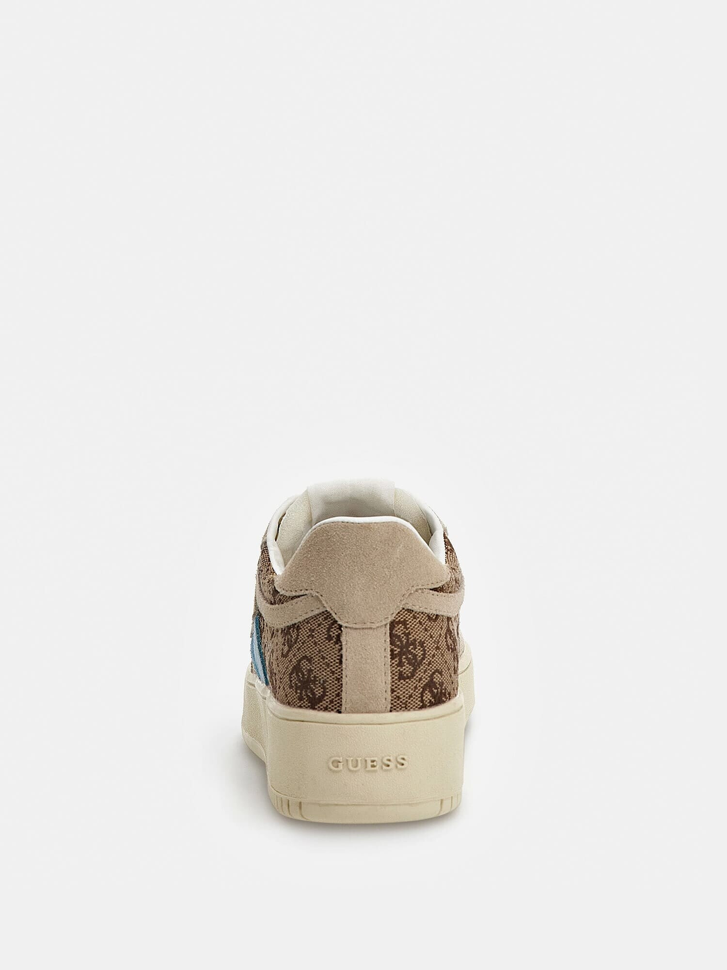 GUESS Sneaker low 'Sisty' alb kitt / azuriu / albastru deschis / maro caramel - Pled.ro