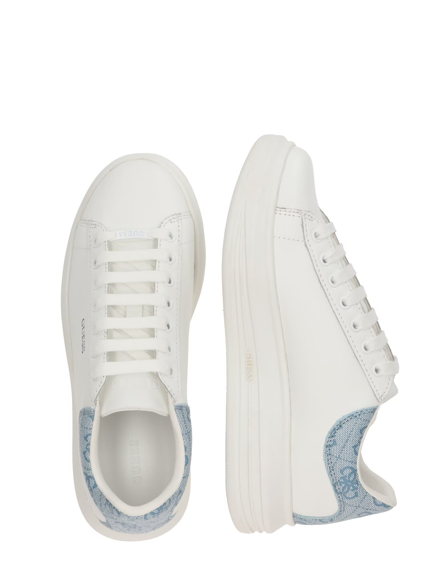 GUESS Sneaker low 'Vibo' albastru fumuriu / alb - Pled.ro