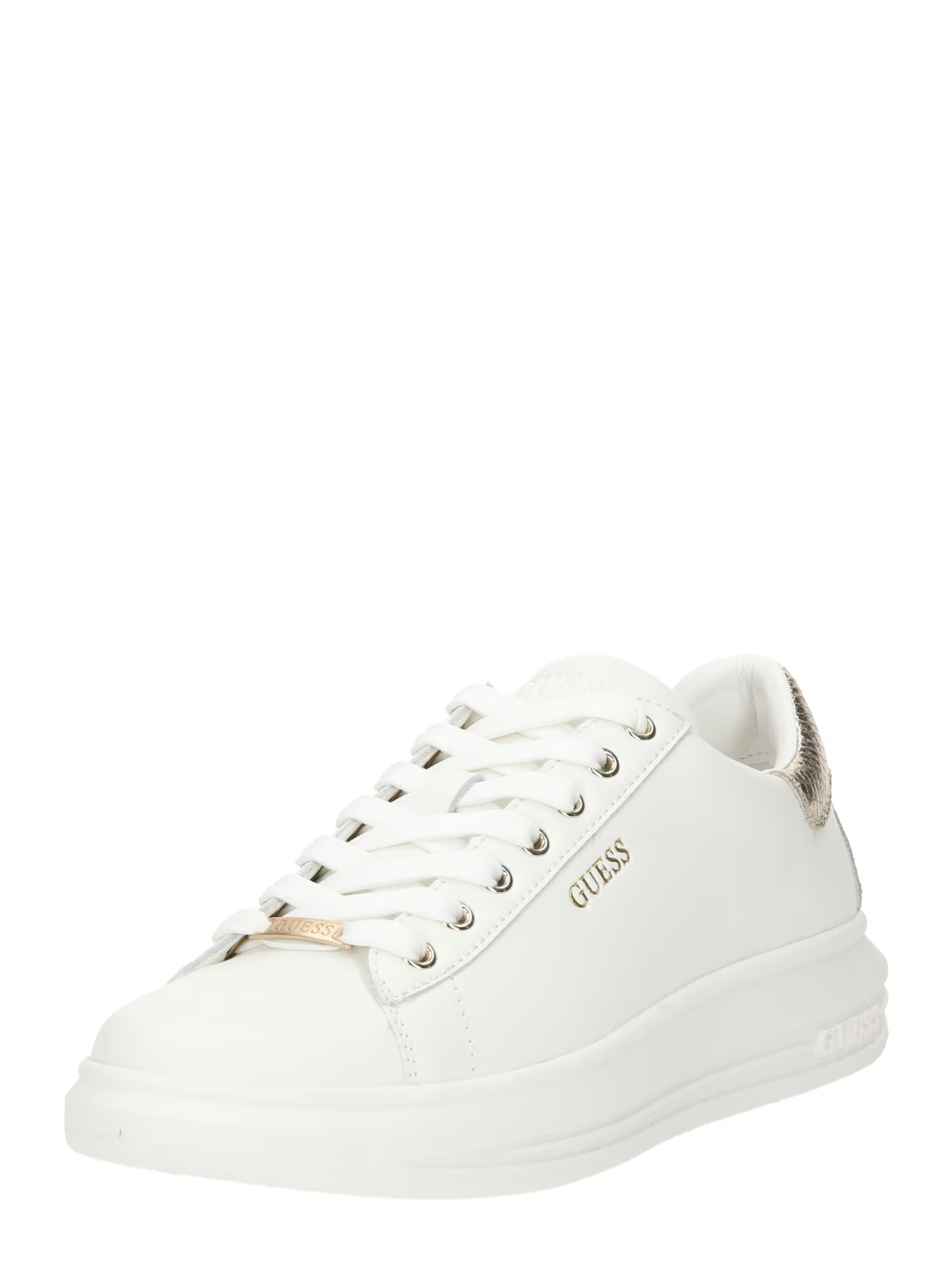 GUESS Sneaker low 'VIBO' auriu / alb - Pled.ro