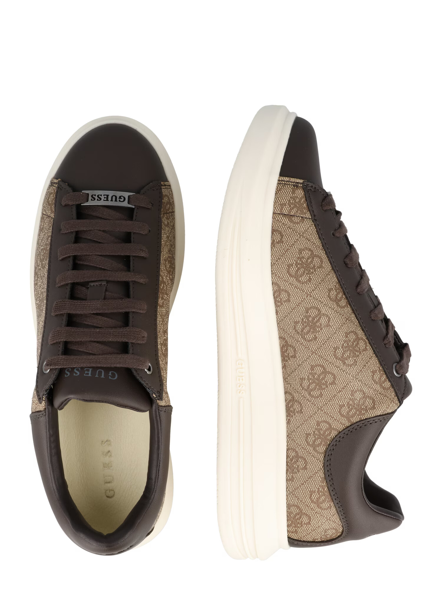 GUESS Sneaker low 'Vibo' bej / maro / ciocolatiu - Pled.ro