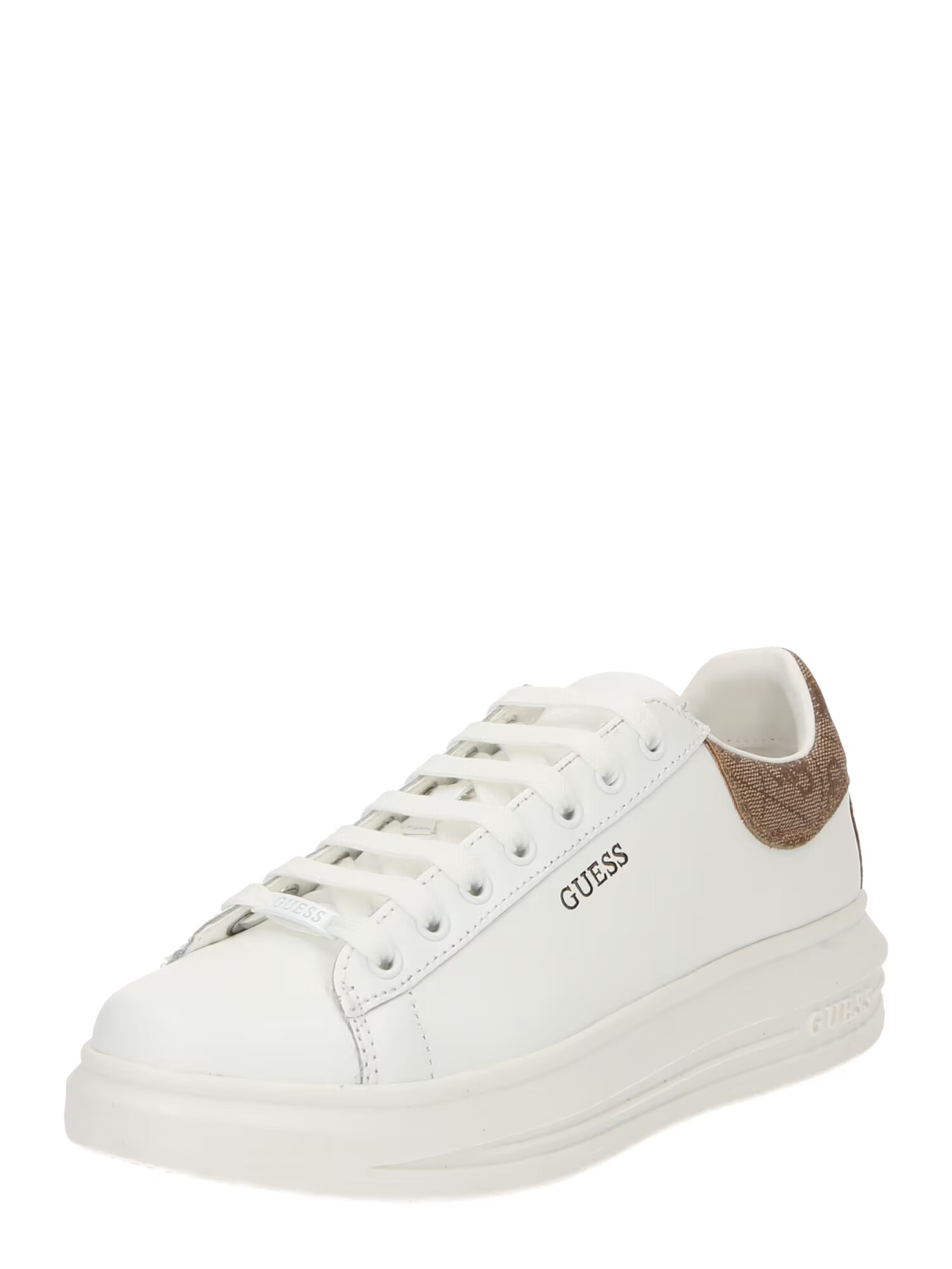 GUESS Sneaker low 'VIBO' maro / alb - Pled.ro