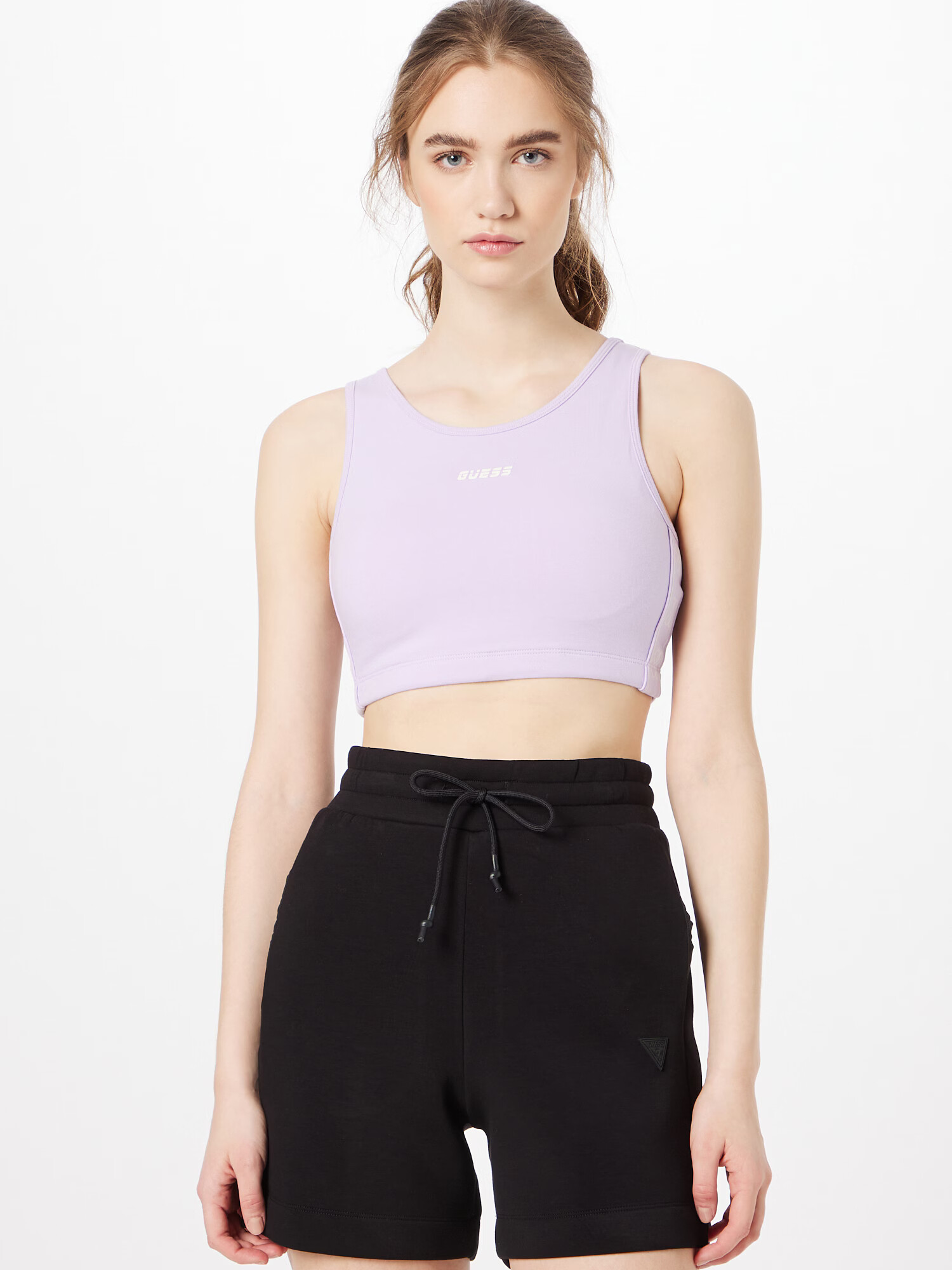 GUESS Sport top 'DOREEN' mov lavandă / alb - Pled.ro