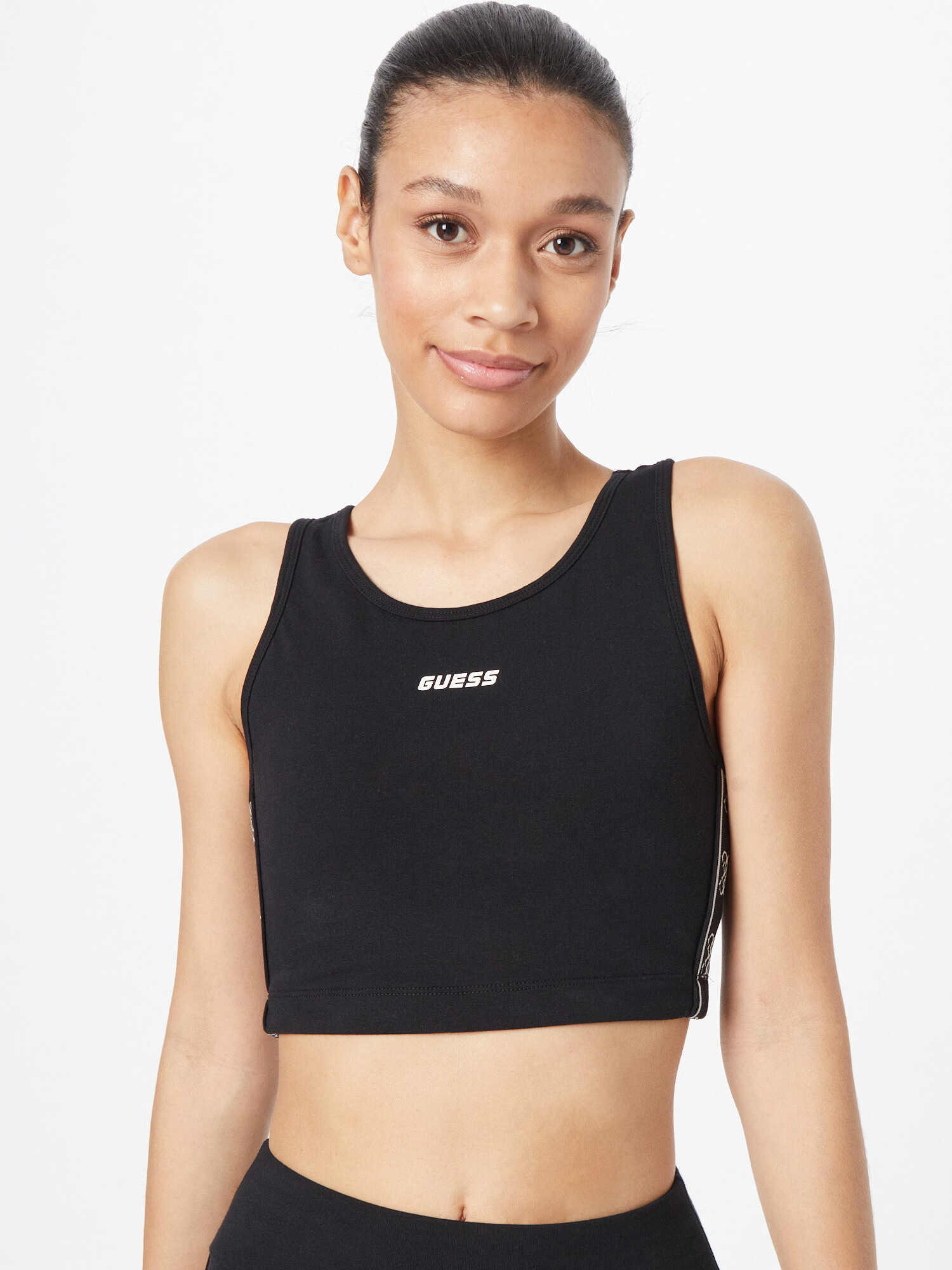 GUESS Sport top 'DOREEN' negru / alb - Pled.ro