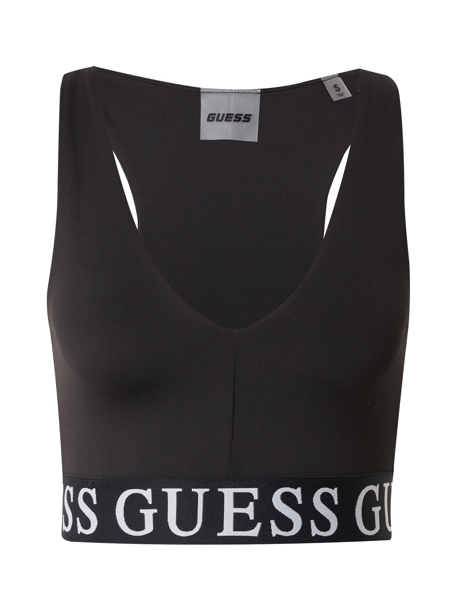 GUESS Sport top 'Kiran' negru / alb - Pled.ro