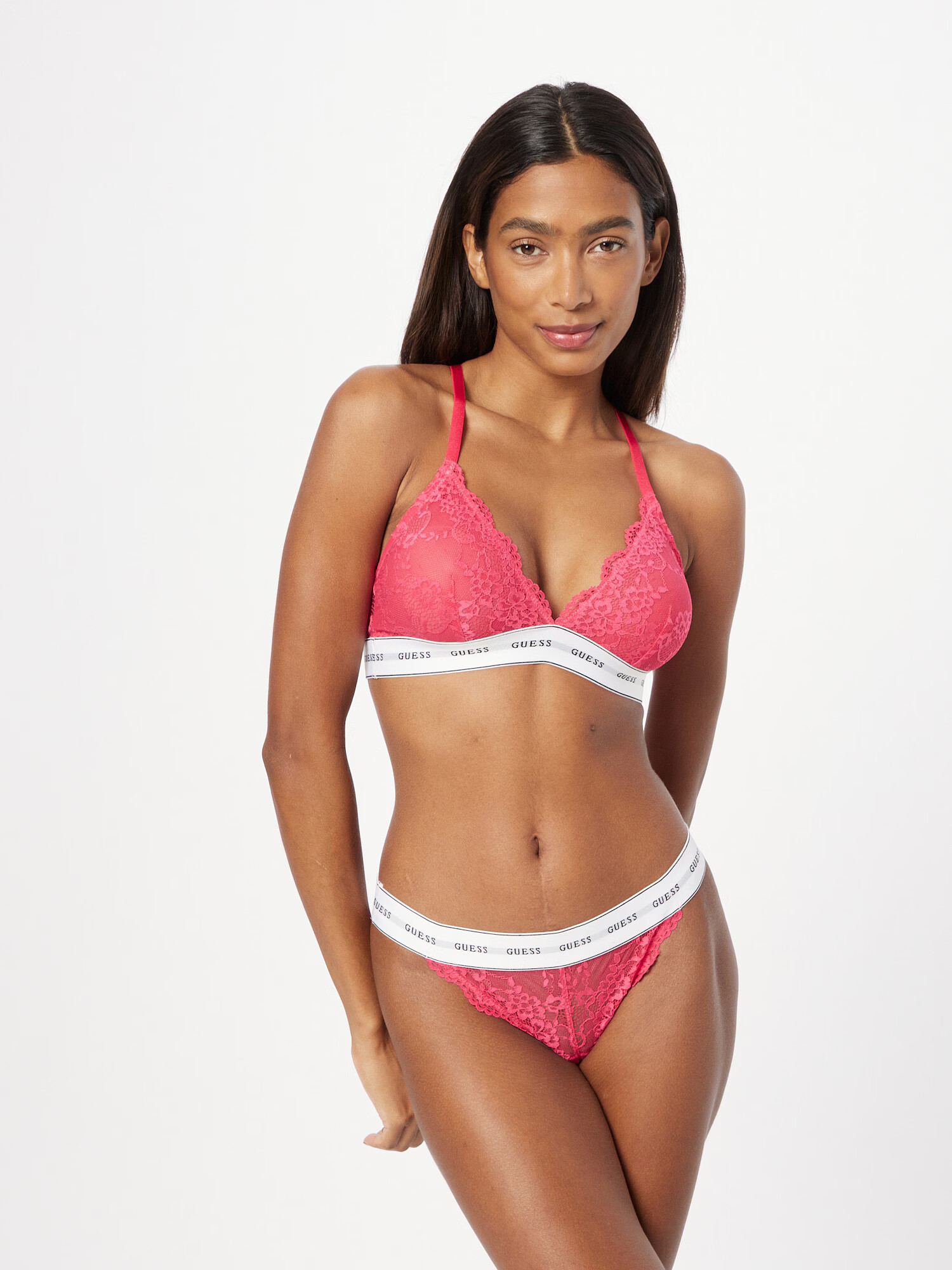 GUESS Sutien 'BELLE' fucsia / negru / alb - Pled.ro