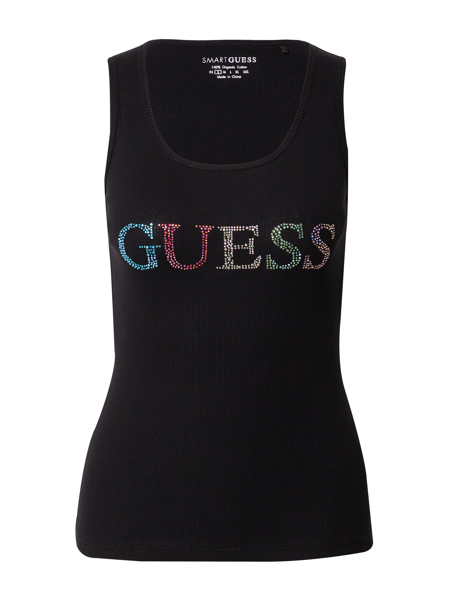 GUESS Top albastru deschis / galben / roșu rodie / negru - Pled.ro