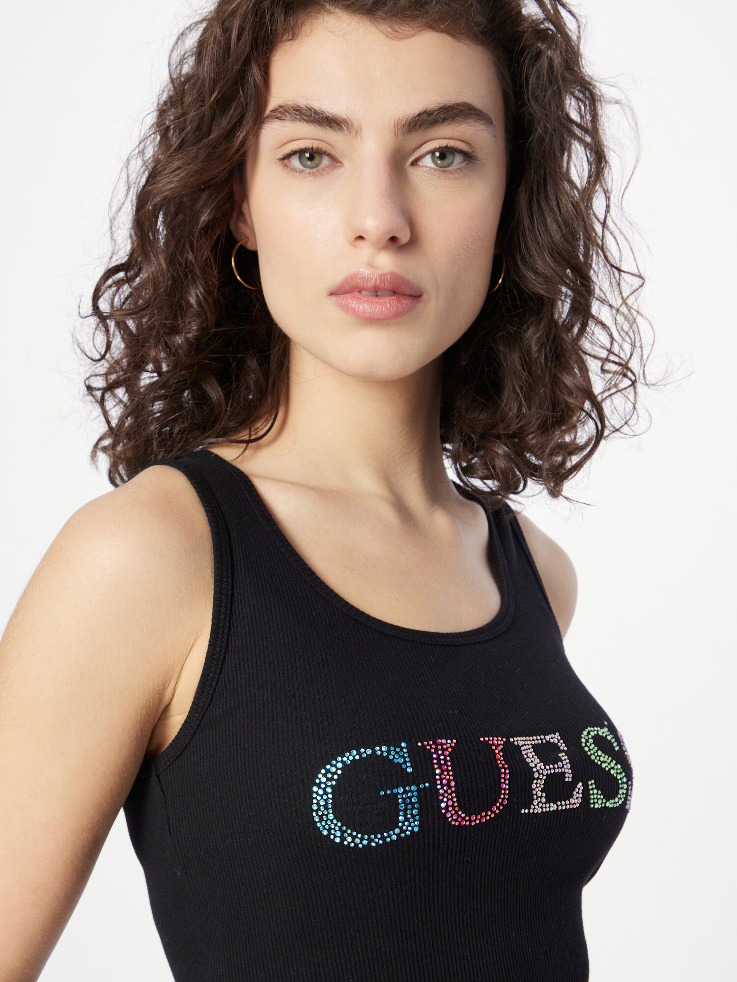 GUESS Top albastru deschis / galben / roșu rodie / negru - Pled.ro