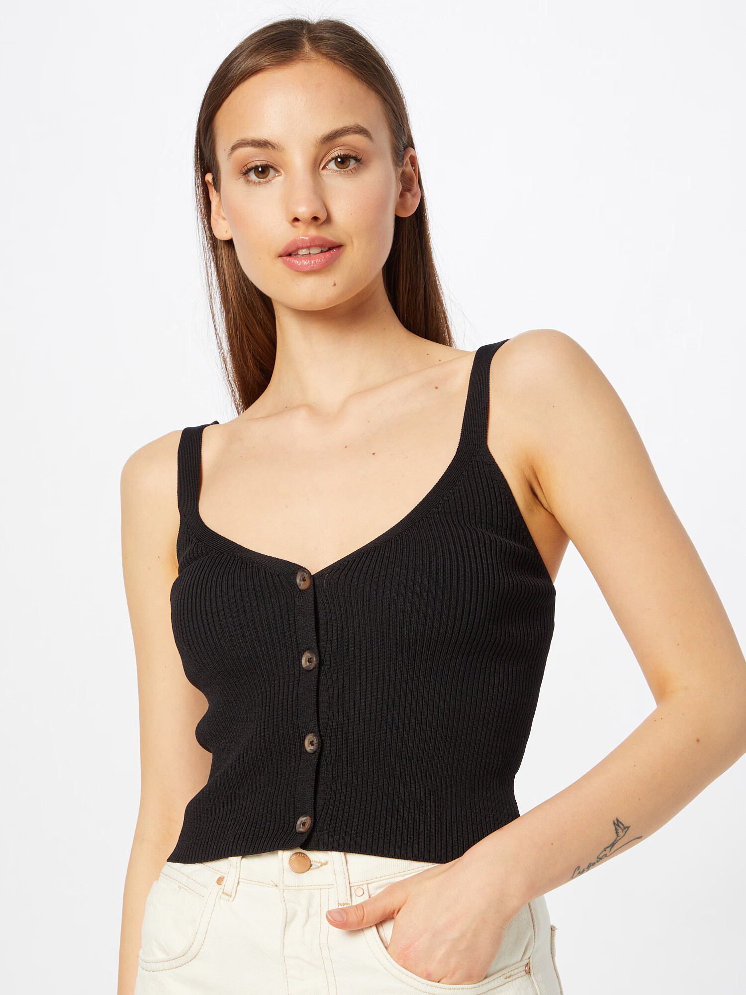 GUESS Top brodat 'Diane' negru - Pled.ro