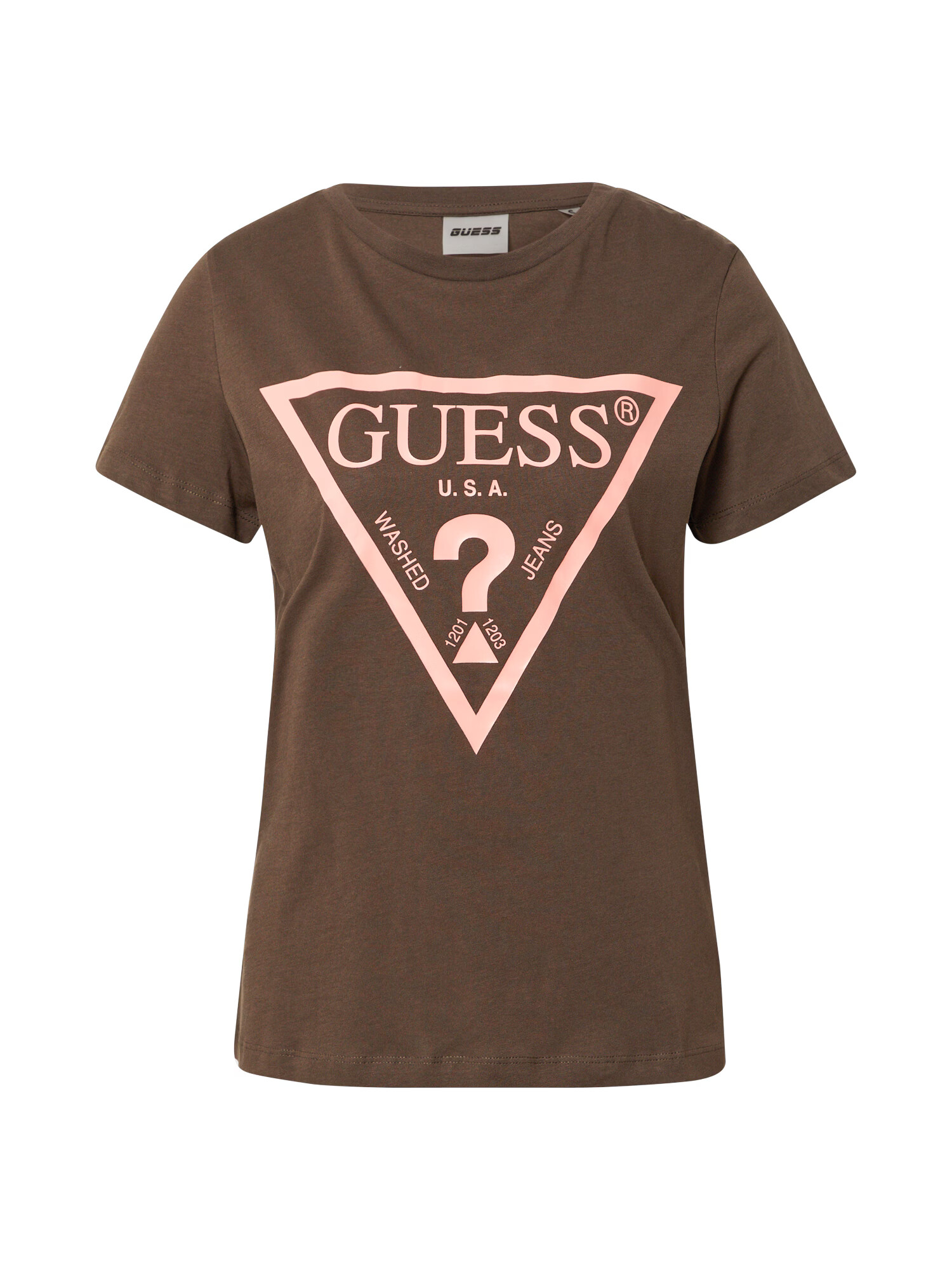 GUESS Tricou 'ADELE' maro / roz - Pled.ro